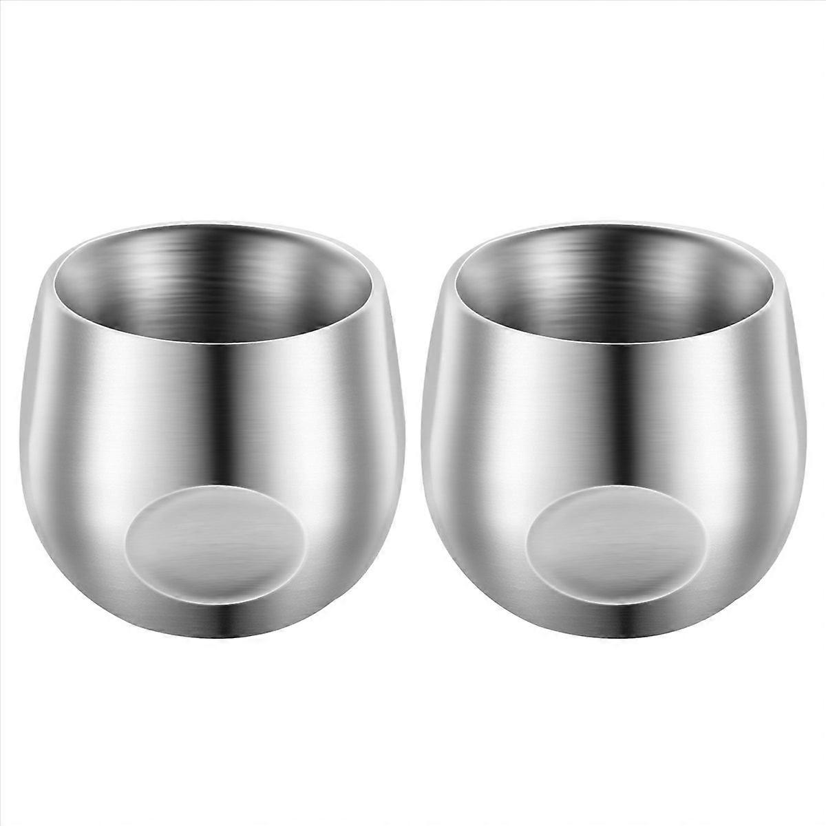 Set Aus 2 Doppelwandigen, Isolierten 150-ml-bechern, Perfekt Für Picknicks Und Gartenpartys.