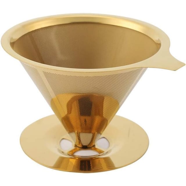 Doppellagiger Edelstahl-kaffeefilter Für Tropfkaffee, Optimale Filtration, Aromatischer Kaffee, Geeignet Für Alle Haushalte.