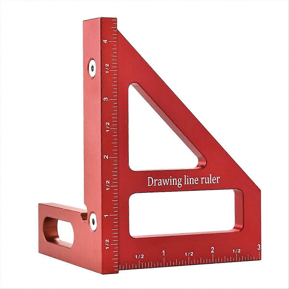 45/90-grad-winkelmesser, Winkelmesser, Gehrungslehre – Rot