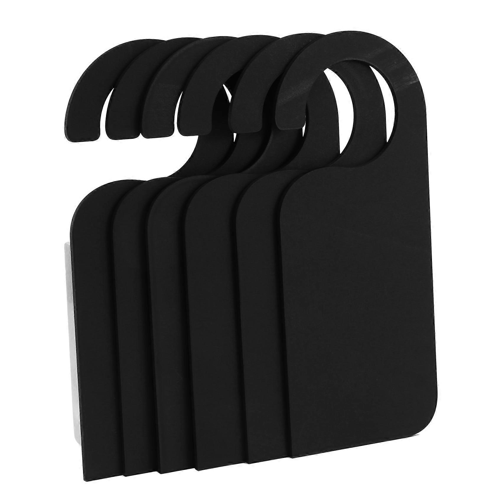 Set Mit 6 Memotafeln Aus Holz Zum Aufhängen An Einem Türgriff, Schwarz