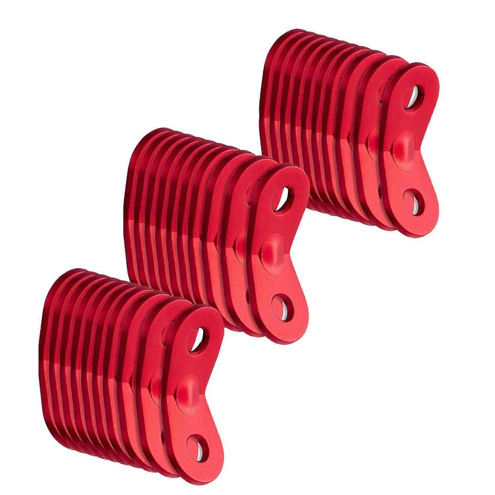 Packung Mit 30 Seilspannern Aus Aluminiumlegierung, Rote Seilspanner