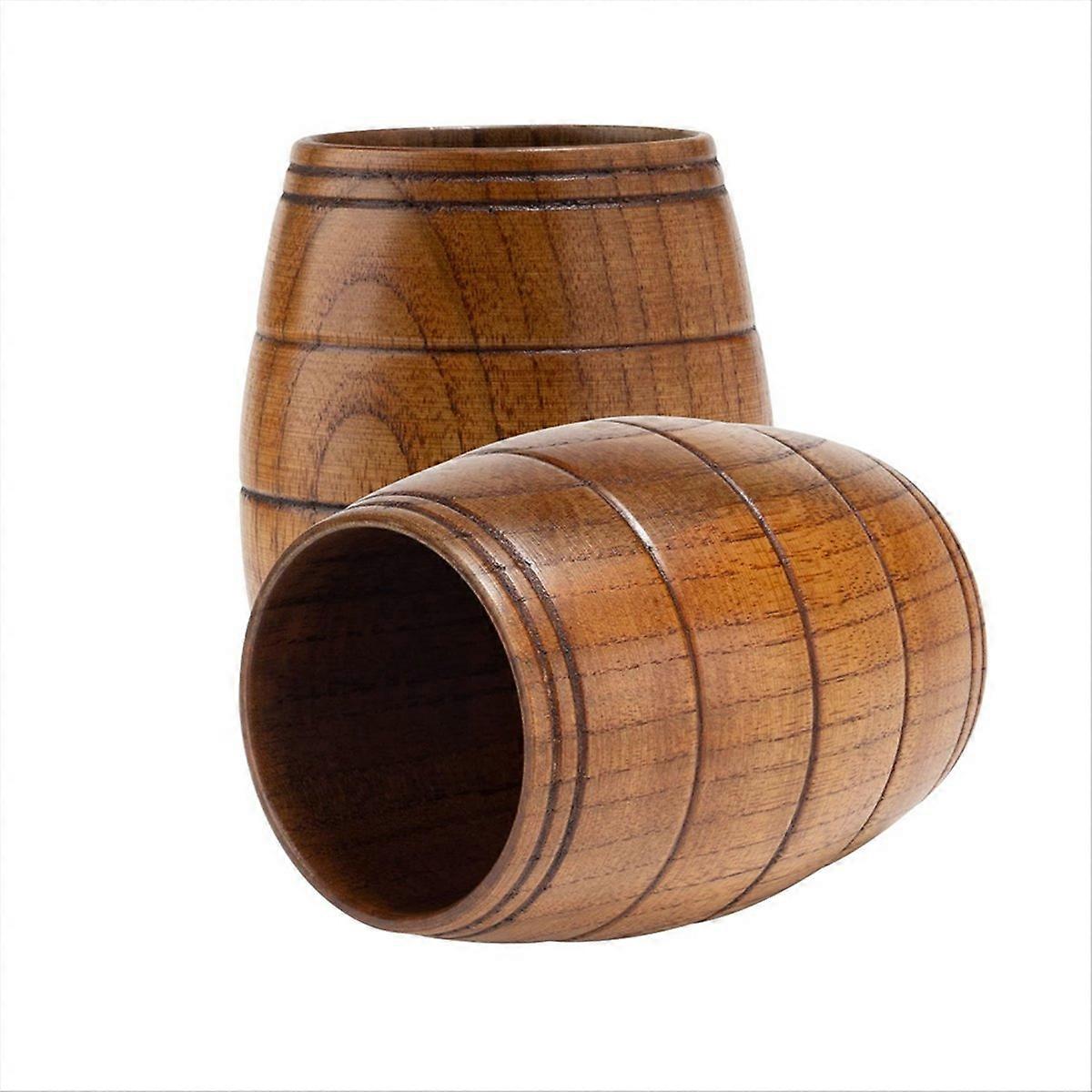Klassische Bierkrüge Aus Holz (2er-set)