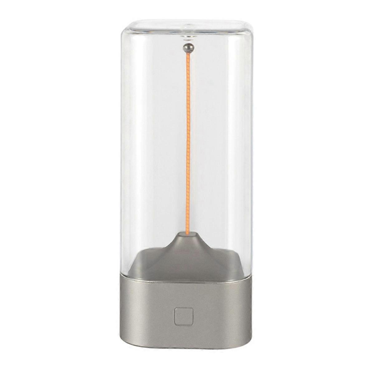Berührungsempfindliche Schreibtischlampe Mit Drei Helligkeitsstufen, Kleinem Nachtlicht, Usb-ladeanschluss, Magnetisch, Grau
