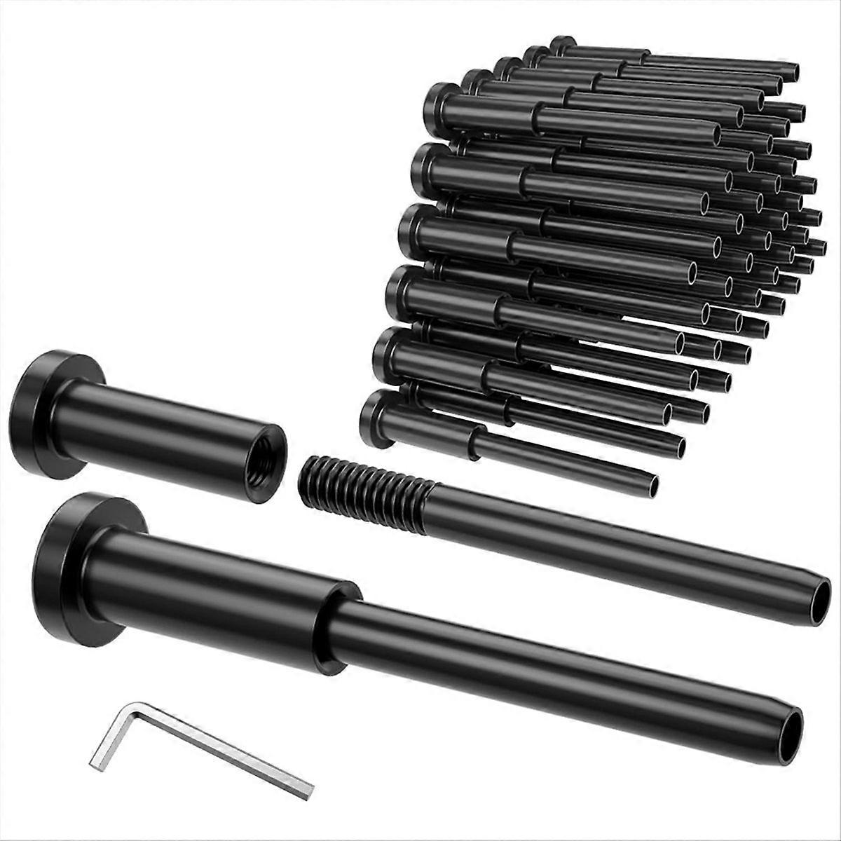 Schwarze Kabelgeländer-sets – 40-teilig – 3,2 Mm (1/8 Zoll) T316 Edelstahl-bolzenaufnahmen Für 5 Cm X 5 Cm (2 Zoll X 2 Zoll) Holz- Oder Metallpfosten