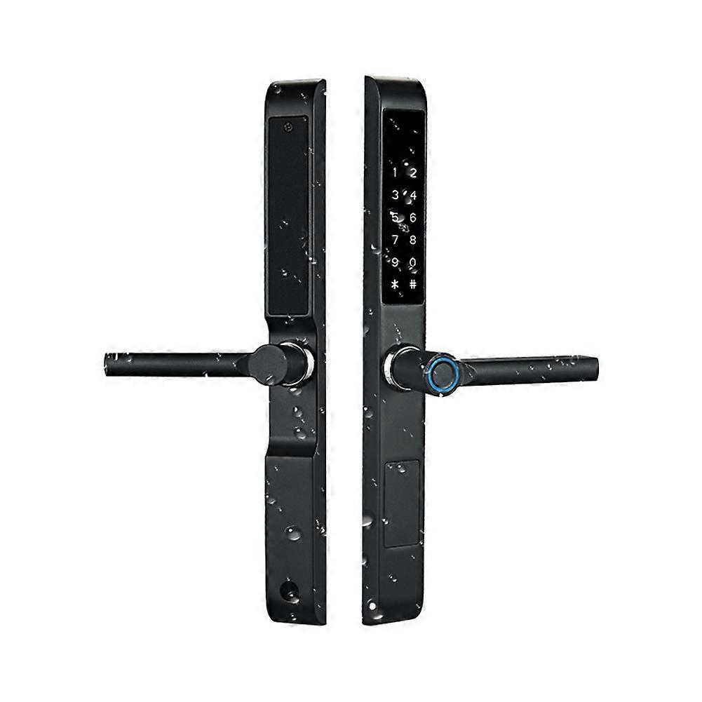 Ttlock 3,2 Cm Fingerabdruck-smart-türschloss, Doppelseitig, Wasserdicht, Aluminium, Mit Smartcard- Und Codekarten-eingabe (3585 A).