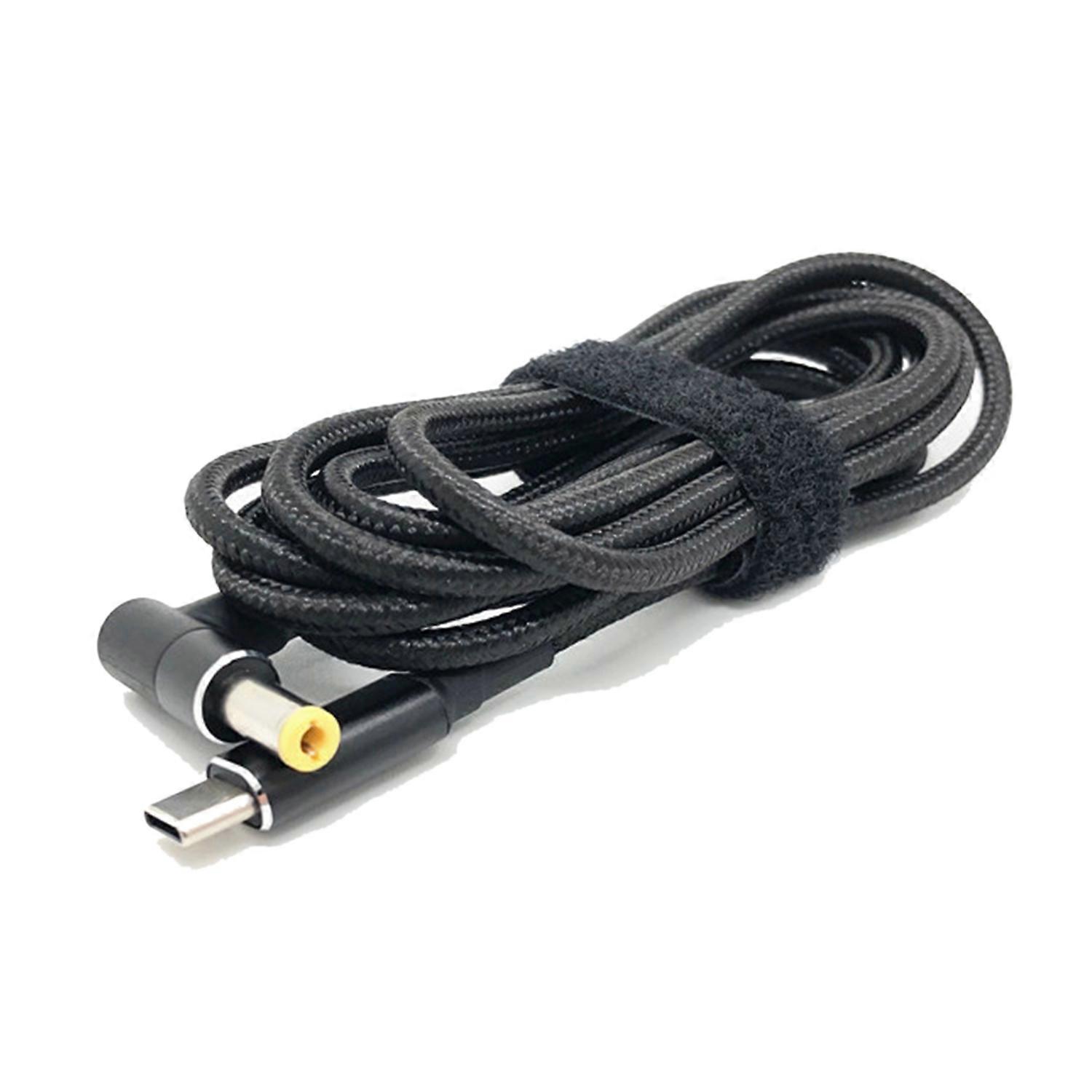 Usb-typ-c-pd-kabel Mit Dc-stromwandler Und 5,5 X 2,5 Mm Klinkenstecker