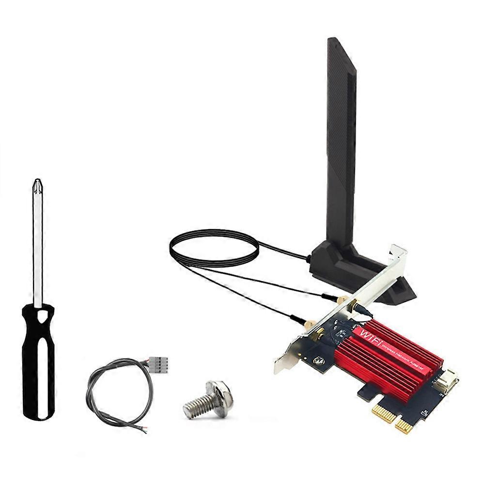 Pcie Wifi 7 Adapter Rtl8922ae + Integrierte 12 Db Antenne, Tri-band-wlan-netzwerkkarte 2,4 Ghz/5 Ghz/6 Ghz, 6338 Mbit/s, Bt 5.4