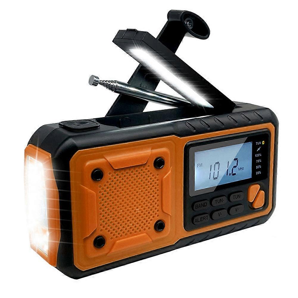 4000-mah-solar-notfallradio Mit Handkurbel, Mehrband-am/fm/sw-radio, Led-taschenlampe, Eu-version