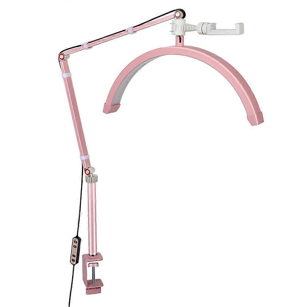 Professionelle Led-halbmond-ringleuchte Für Nagelbeleuchtung, Make-up, Beauty-vlogs Und Live-streaming (us-stecker).