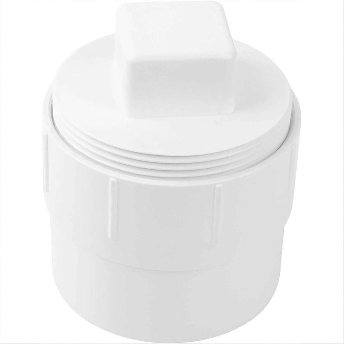 7,6 Cm (3 Zoll) Pvc-rohrreinigungsadapter Mit Schlauchanschluss Und Stopfen, Pvc-dwv-rohrreinigungsstopfen Für Garten- Und Wohnmobilabflüsse Im Außenbereich