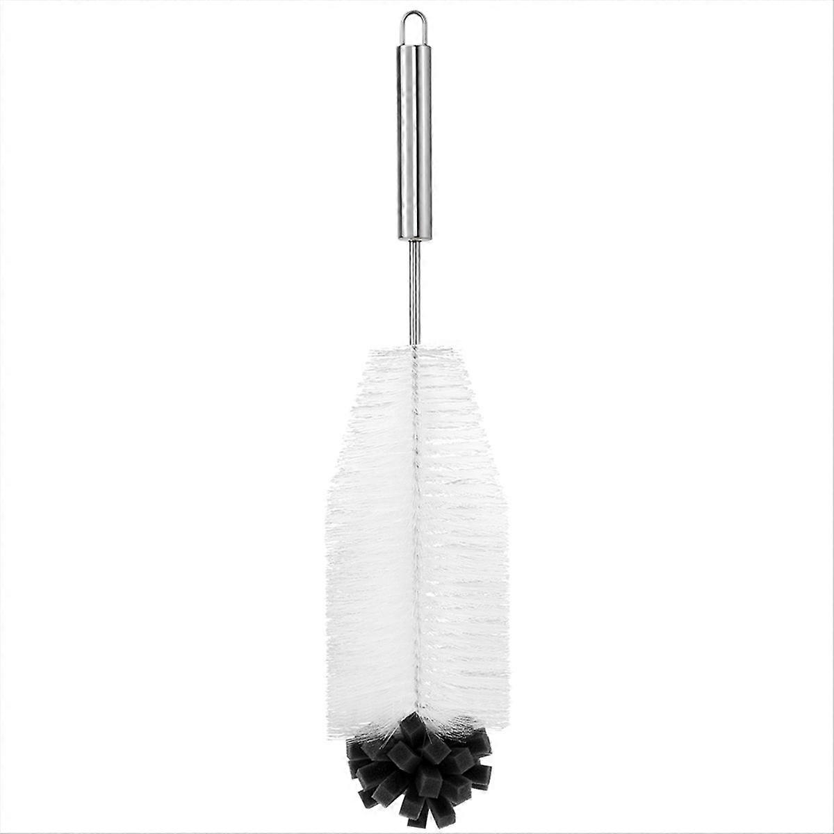 Die 40 Cm Lange Bürste Aus Edelstahl Sus304 Eignet Sich Ideal Für Glas- Und Plastikflaschen. Sie Hat Steife Borsten Und Einen Weichen Schwamm.