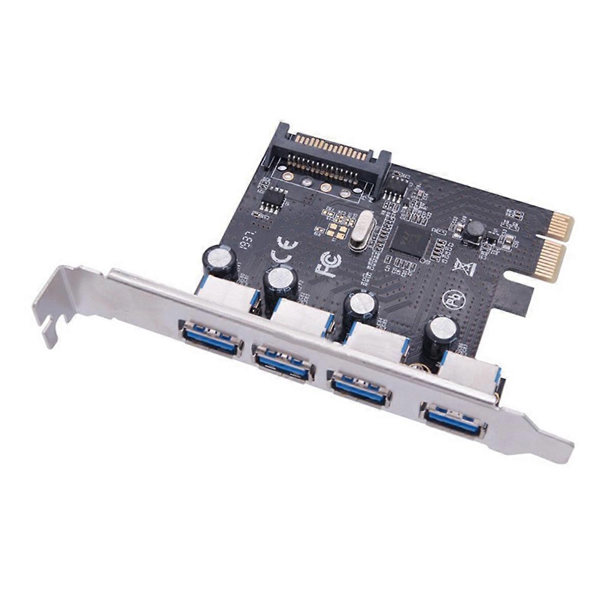 4-port-pcie-zu-usb-3.0-erweiterungskarte, Usb-3.0-pcie-erweiterungsadapter Für Desktop-pcs, 5 Gbit/s Stromversorgung