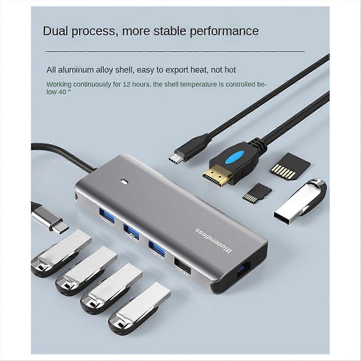 10-in-1 Usb-c-hub Aus Aluminium