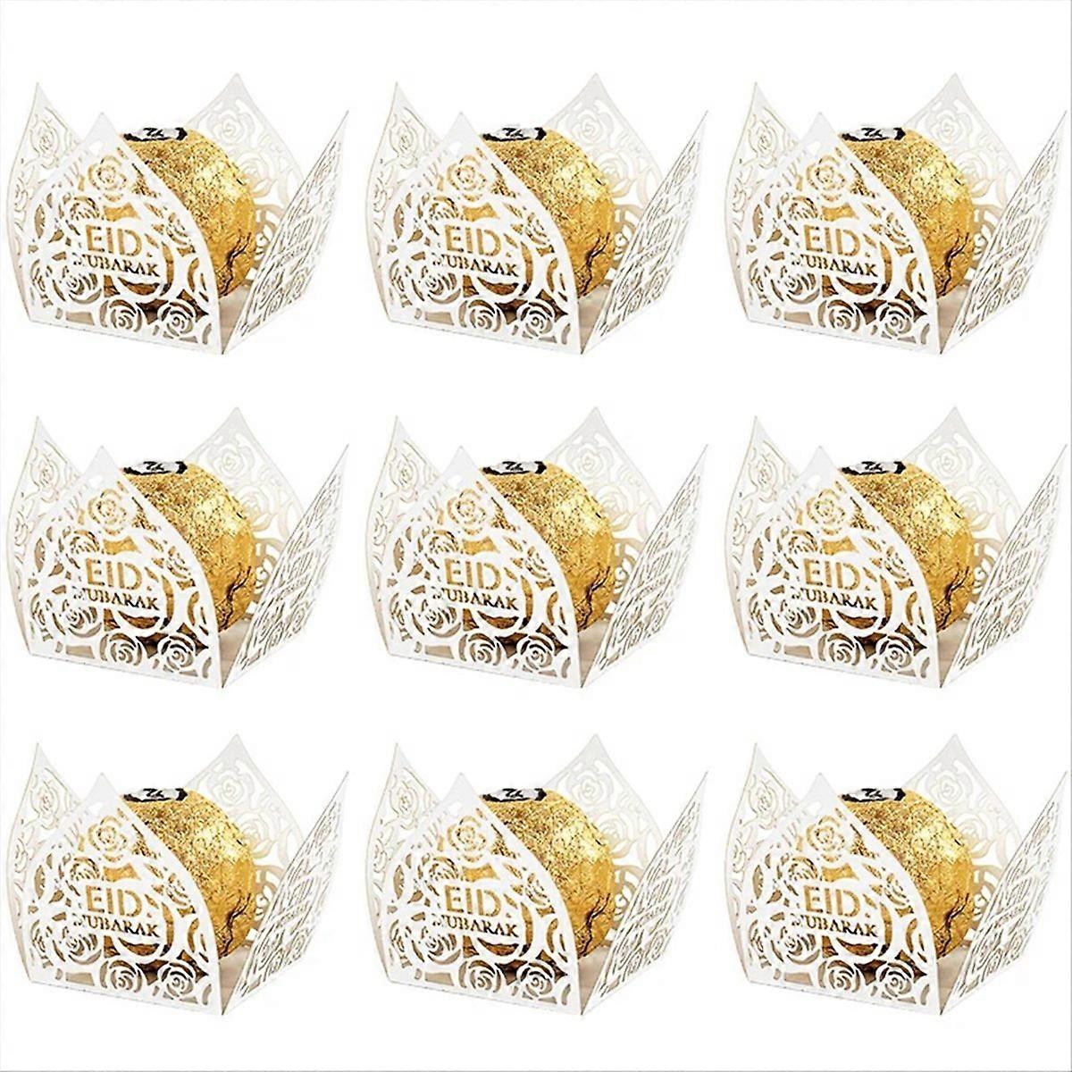 Papierverpackungen Für Pralinen, Bonbons Und Lebensmittelboxen, Dekoration Für Eid Mubarak, B
