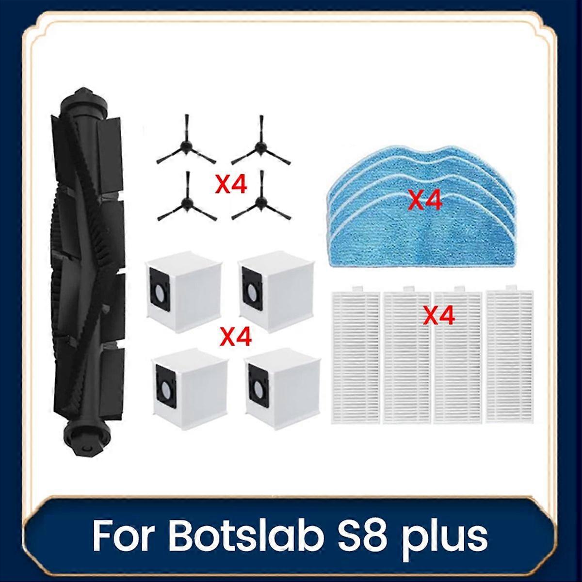 17-teiliges Zubehörset Für Den Botslab S8 Plus Saugroboter: Rotierende Seitenbürste, Filter, Reinigungstücher Und Staubbeutel.