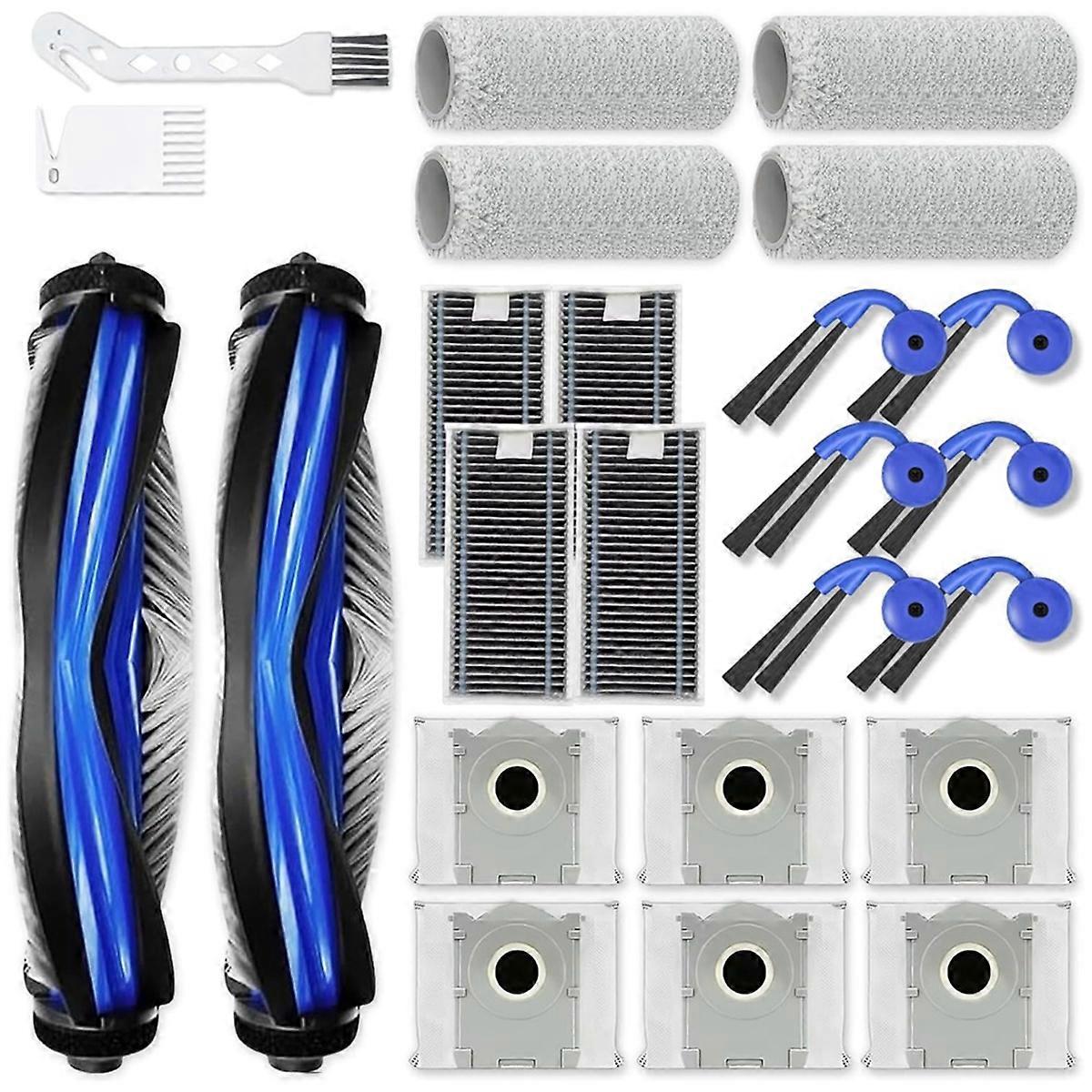 24-teiliges Zubehörset Für Den Staubsauger X9 Pro Omni/x9 Pro: Hauptbürste, Staubbeutel, Walze, Tuch Und Filter.