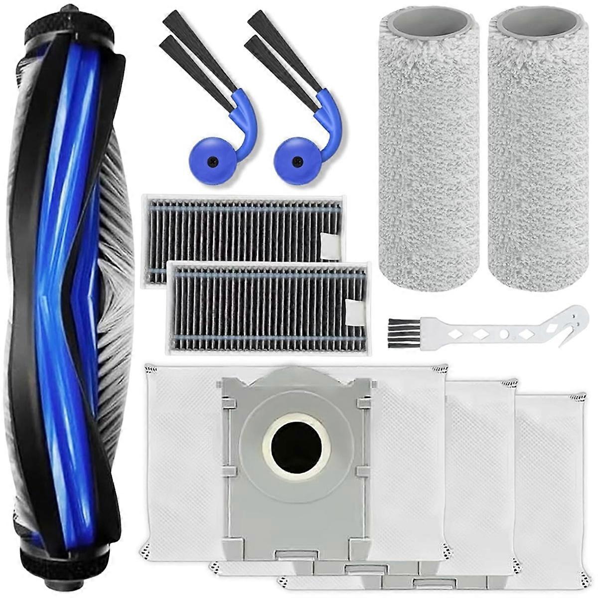 11 Ersatzteile Für Den X9 Pro Omni / X9 Pro Saugroboter: Hauptbürste, Staubbeutel, Walze, Tuch Und Filter.