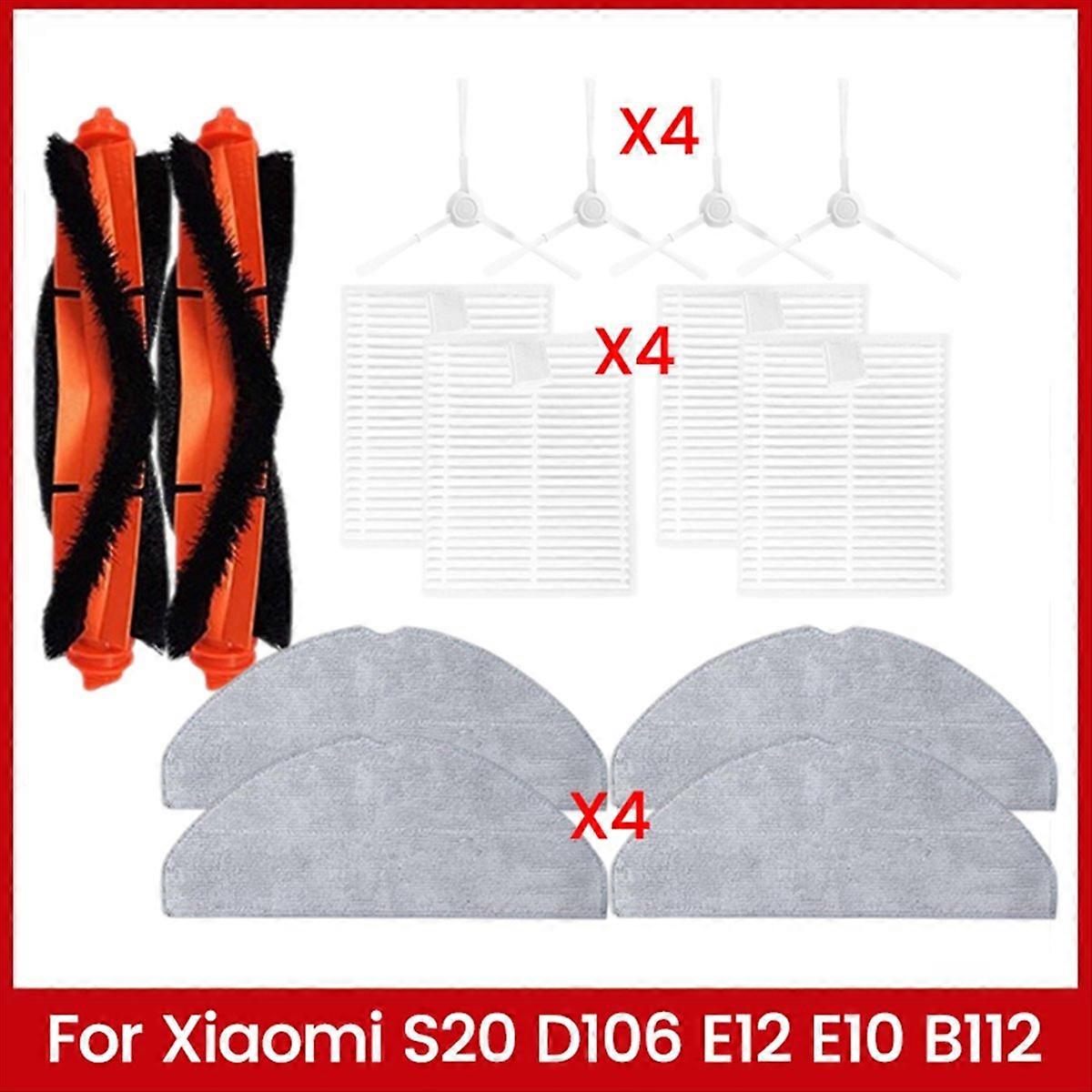 14 Ersatzteile Für Staubsauger S20 D106 E12 E10 B112: Hauptbürste, Hepa-filter Und Reinigungstuch.