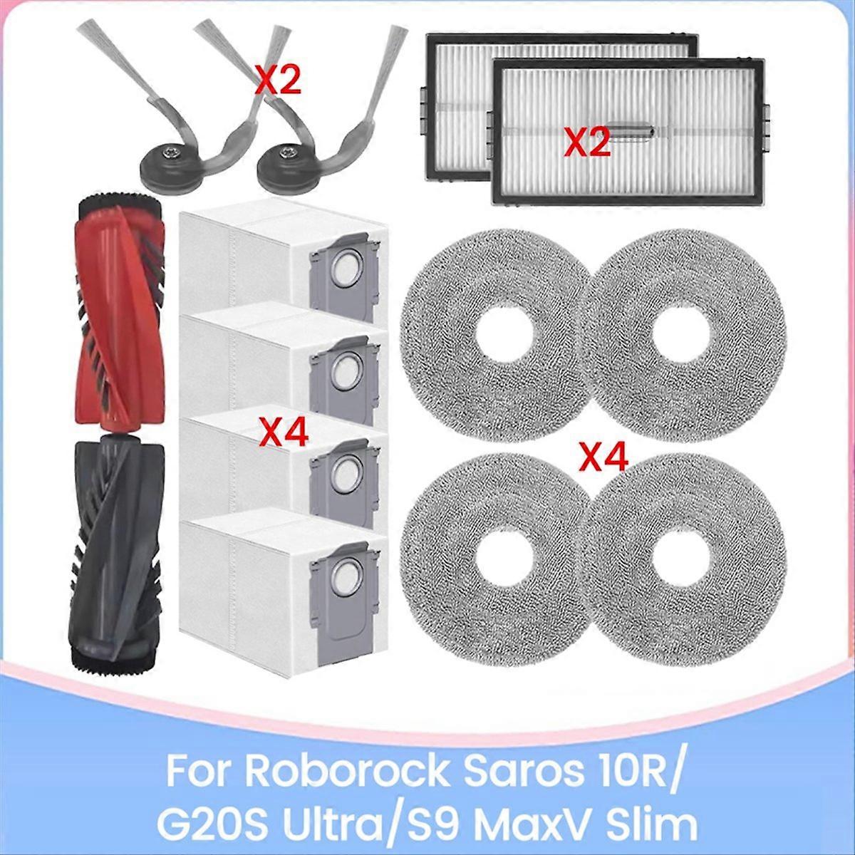 Ersatzzubehörset Für Saros 10r/g20s Ultra/s9 Maxv Slim Staubsauger: Bürste, Hepa-filter, Tuch Und Staubbeutel.