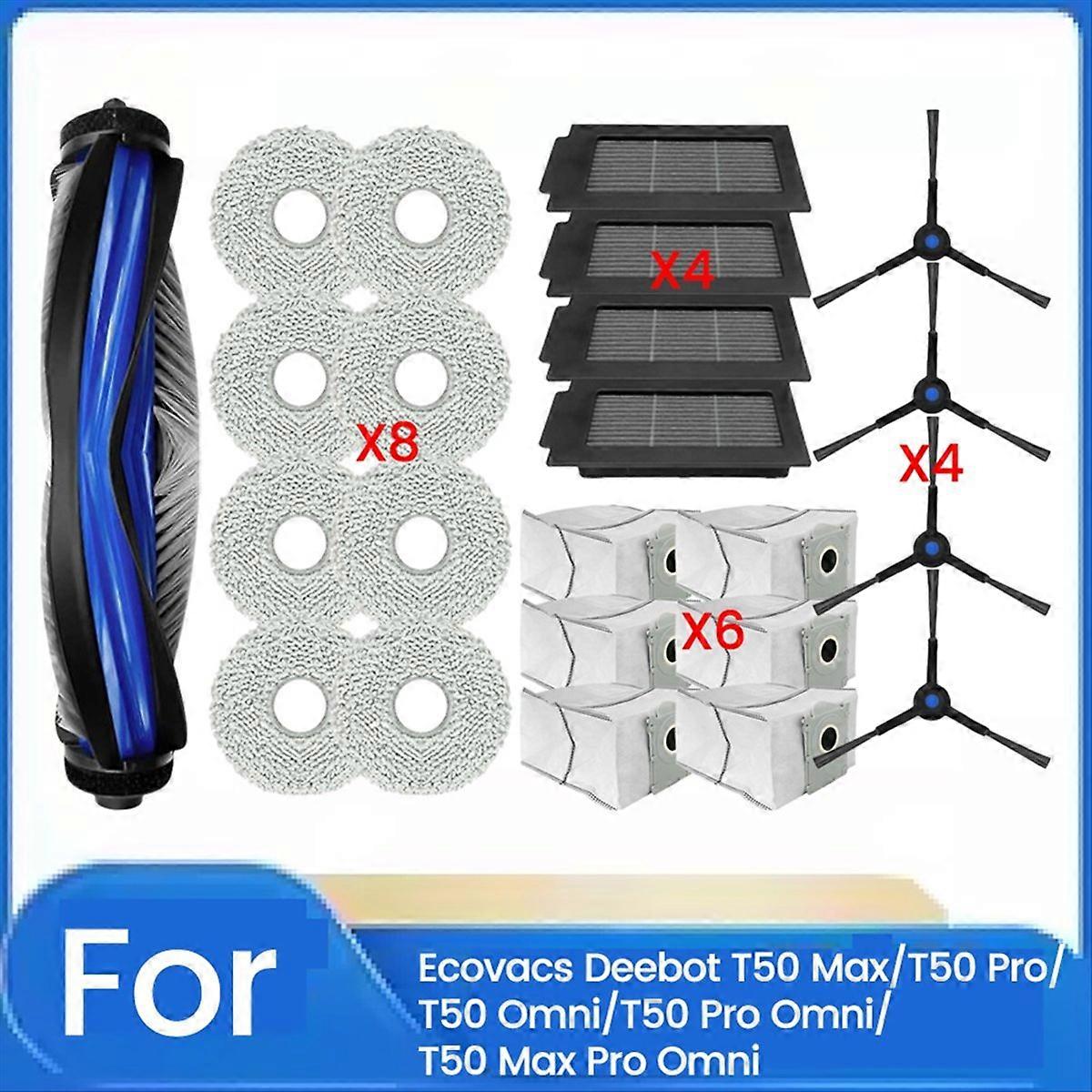 23-teiliges Set Für T50 Max/t50 Pro/t50 Omni/t50 Pro Omni/t50 Omni: Bürste, Filter, Staubbeutel Und Mopp.