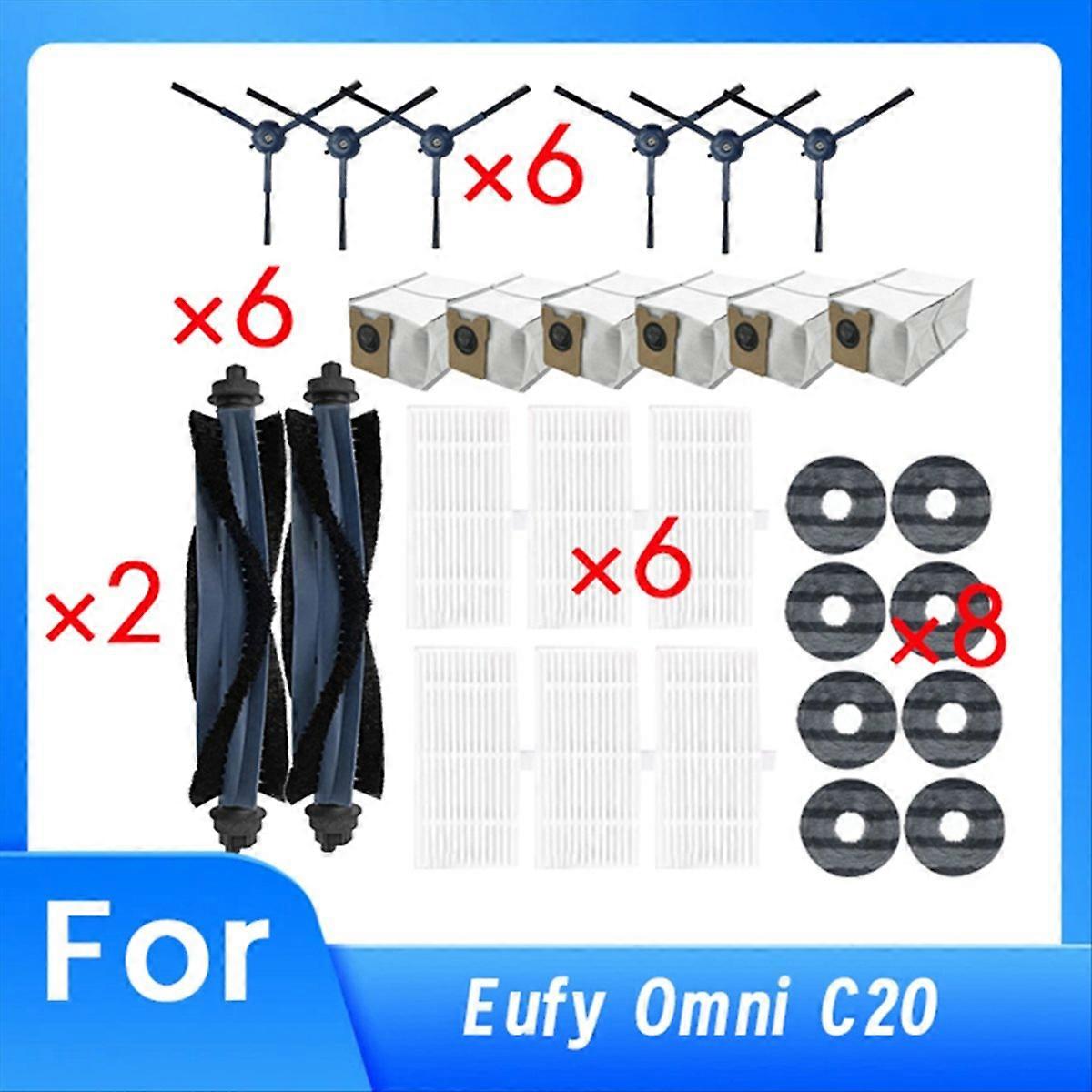 Zubehör Für Den Omni C20 Staubsauger: Hauptbürste, Reinigungsfilter Und Staubbeutel.