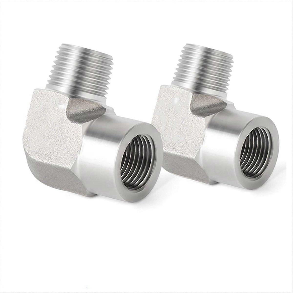 2 Edelstahl-90°-winkelstücke, 1/4"-npt-außengewinde Auf 1/4"-npt-innengewinde-anschluss