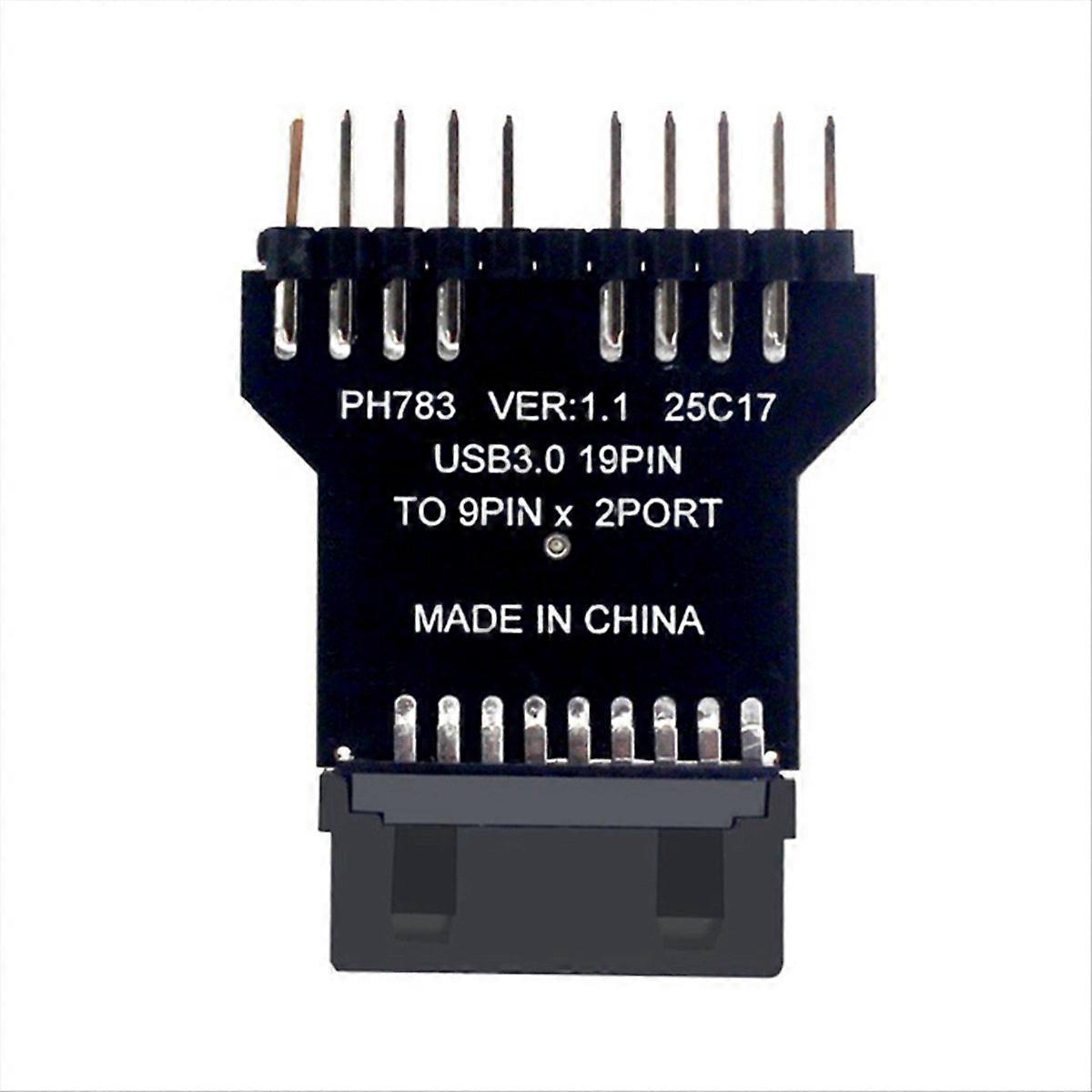 Usb 3.0 19-pin Auf Usb 2.0 9-pin (2-port) Adapter Für Motherboards, Lüfterdrehzahlmessung Und Rgb-beleuchtung Für Flüssigkeitskühlung.
