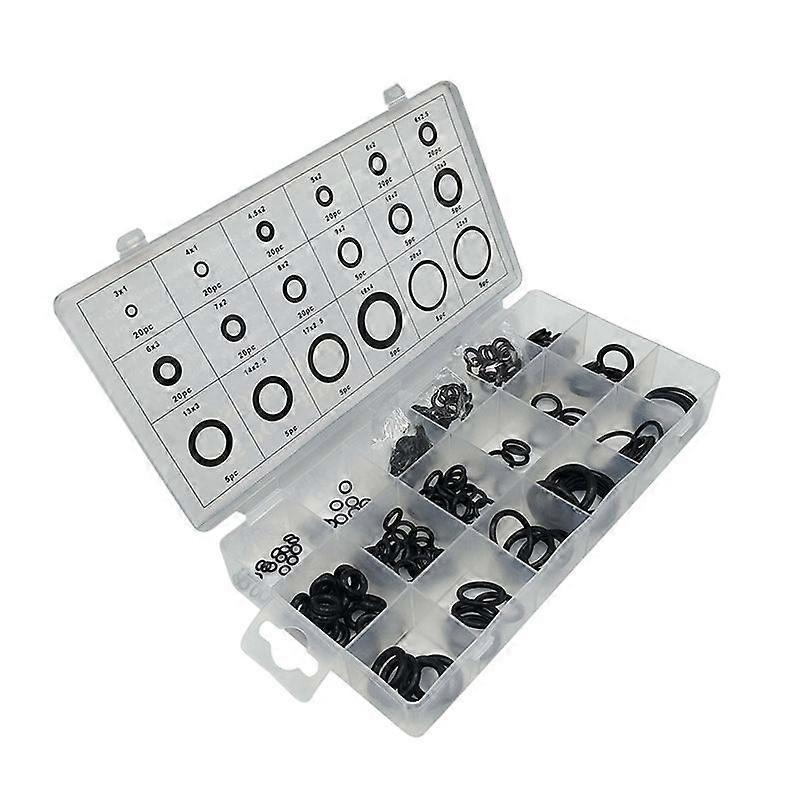Satz Mit 225 Schwarzen Leder-o-ringen