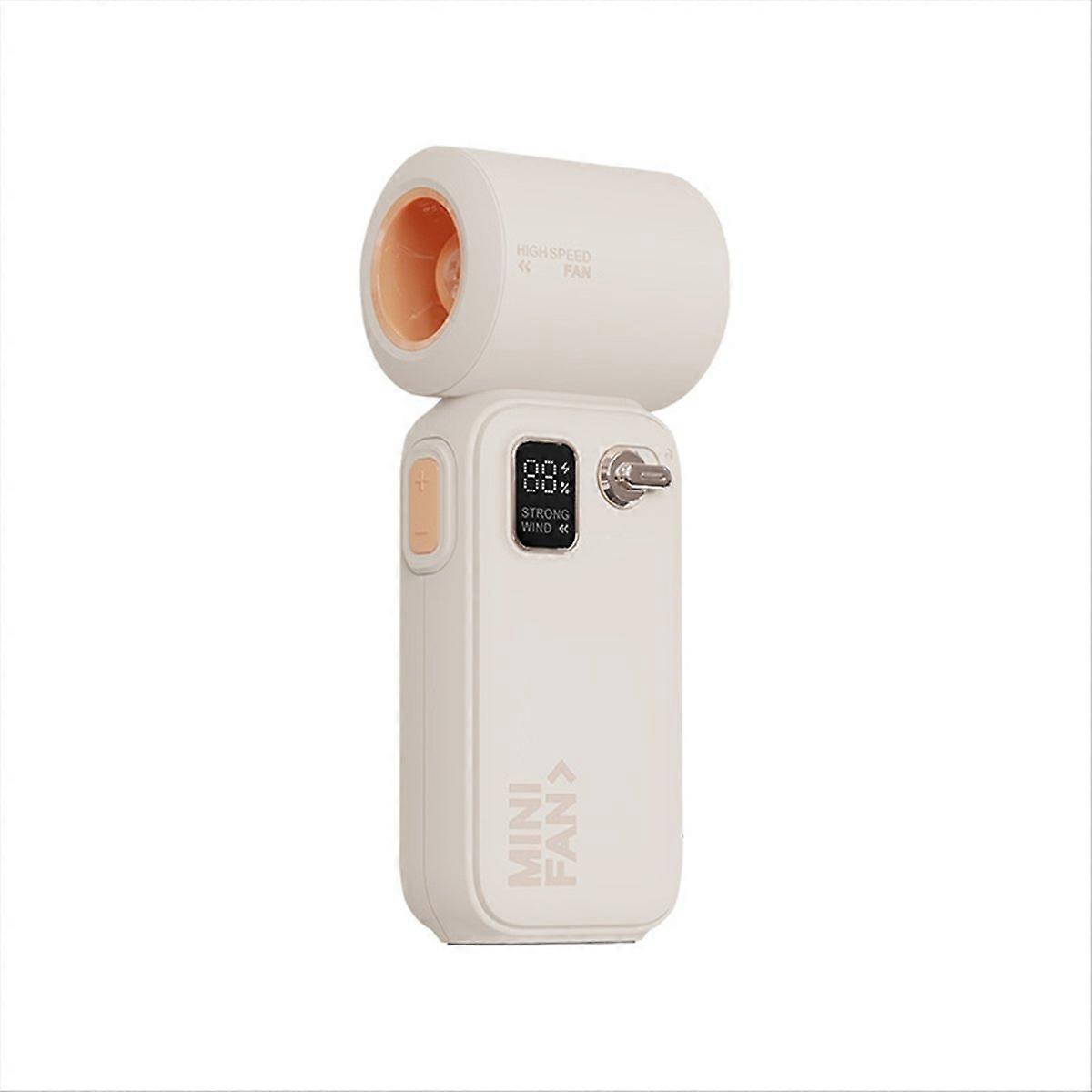 Tragbarer Hochleistungs-turboventilator, 100 Einstellbare Geschwindigkeitsstufen, 3600 Mah Akku, Für Den Außeneinsatz, Farbe: Apricot.