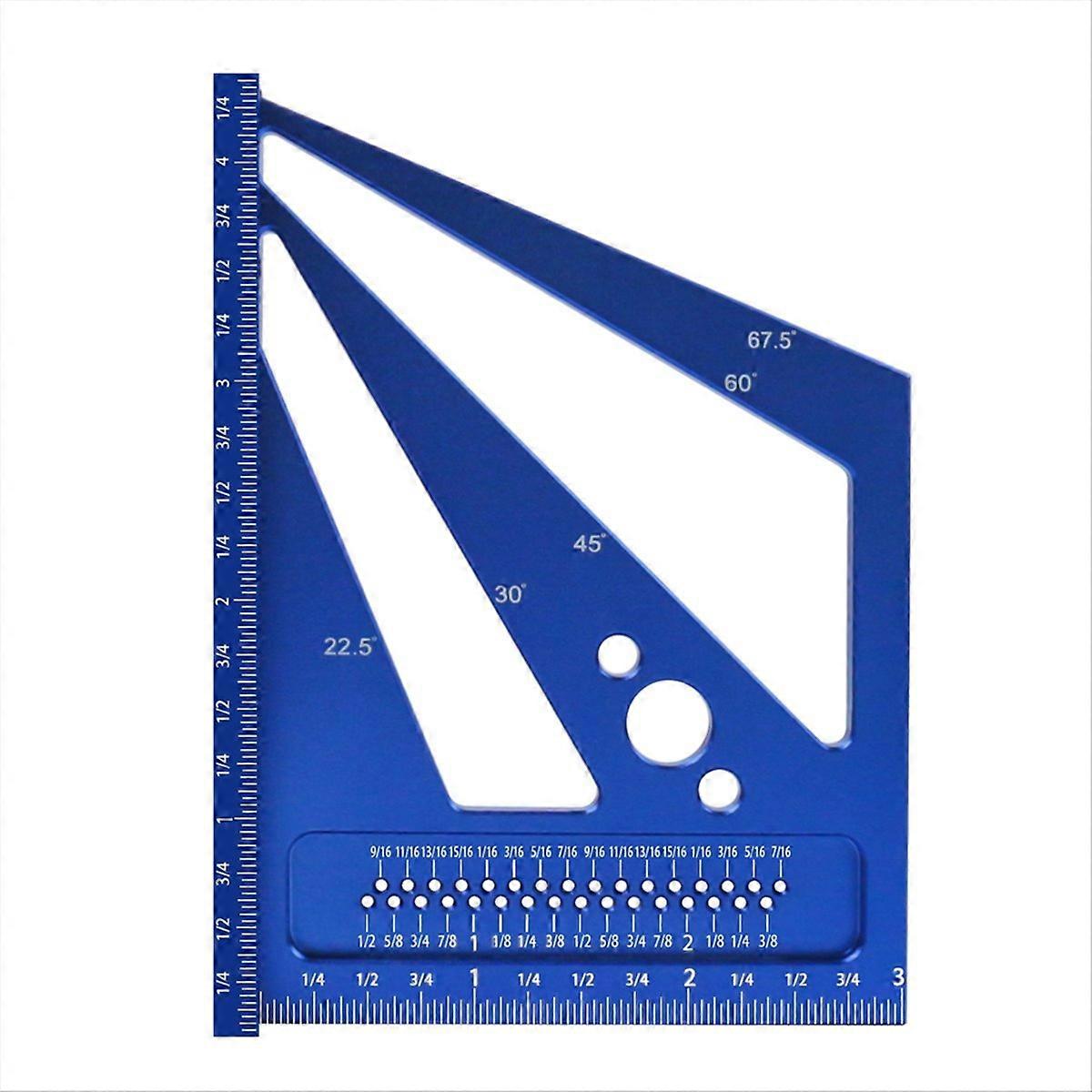 22,5/30/45/60/67,5°-winkel, Für Schreinerzeichnungen - Blau (zoll)
