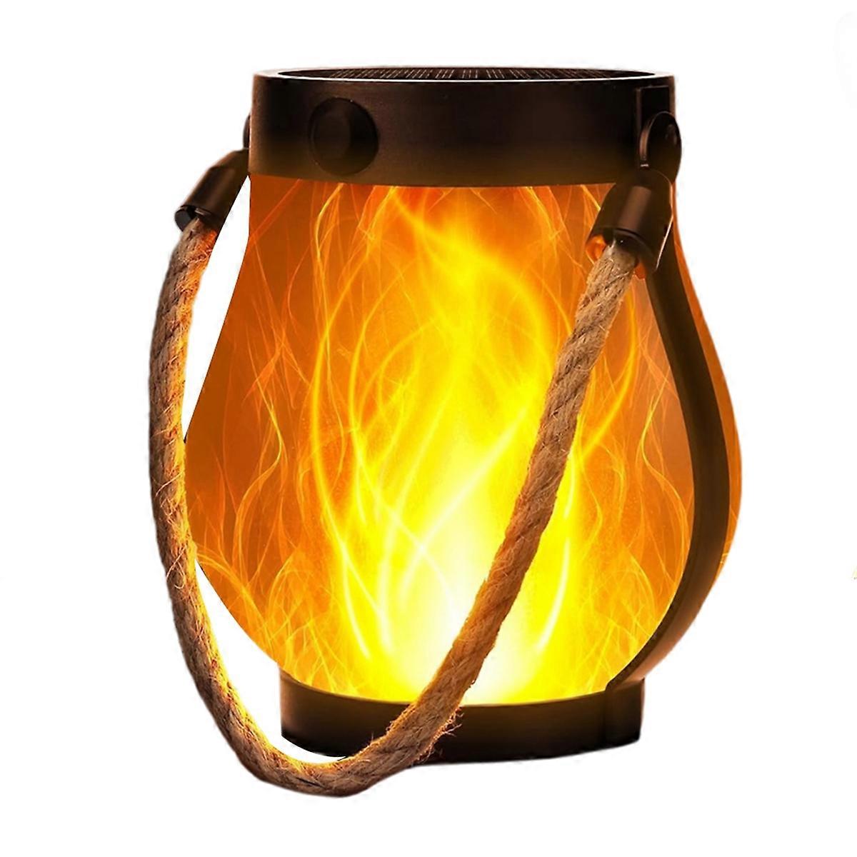 Flackernde Flammenlaterne Für Den Außenbereich, Für Den Garten, Mit Dualem Usb- Und Solarladeanschluss, Wasserdicht Und Zum Aufhängen.