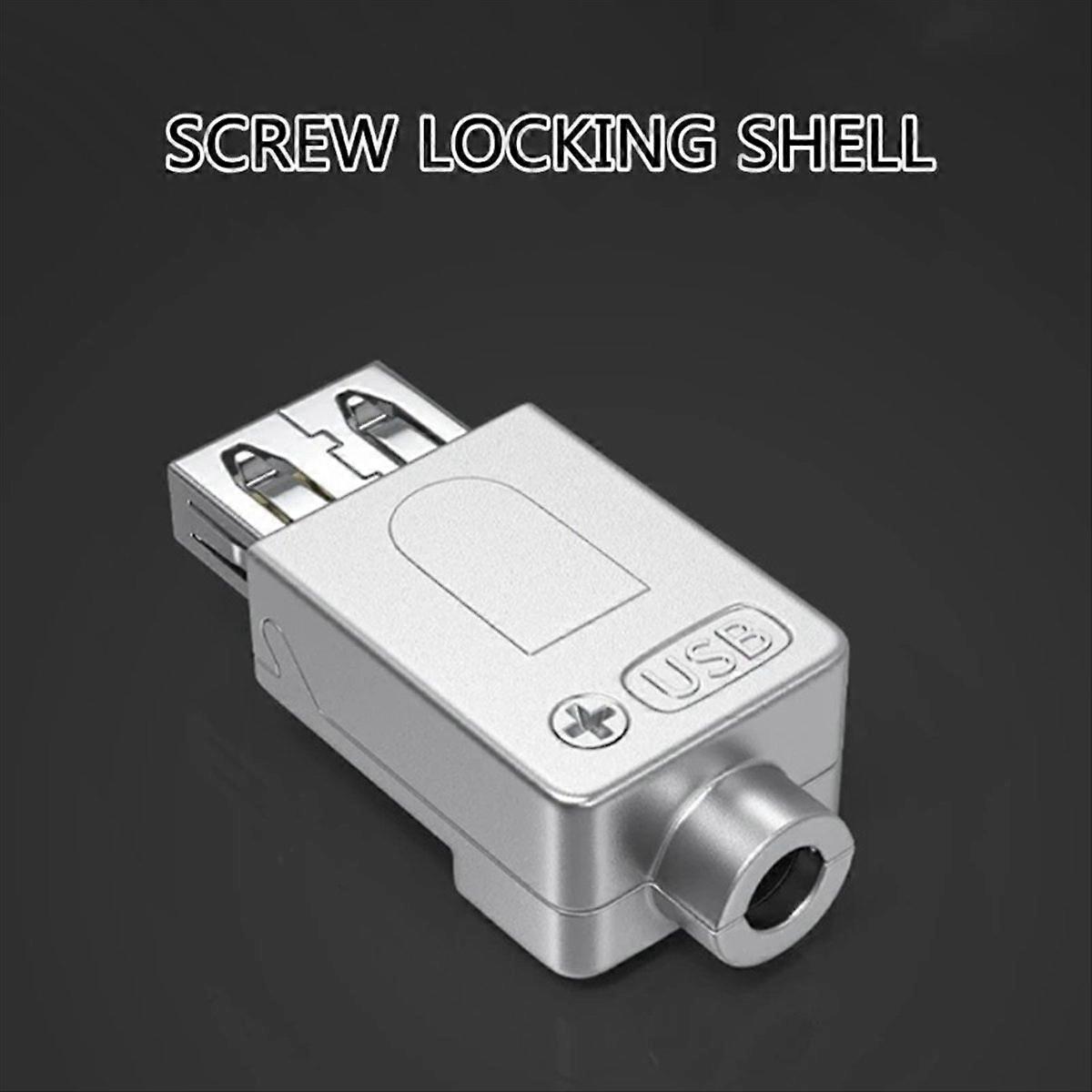 Lötloser Usb-2.0-adapter, Metallgehäuse, Usb-2.0-anschlussblock, Datenanschluss, Usb-schraubanschluss, Buchse