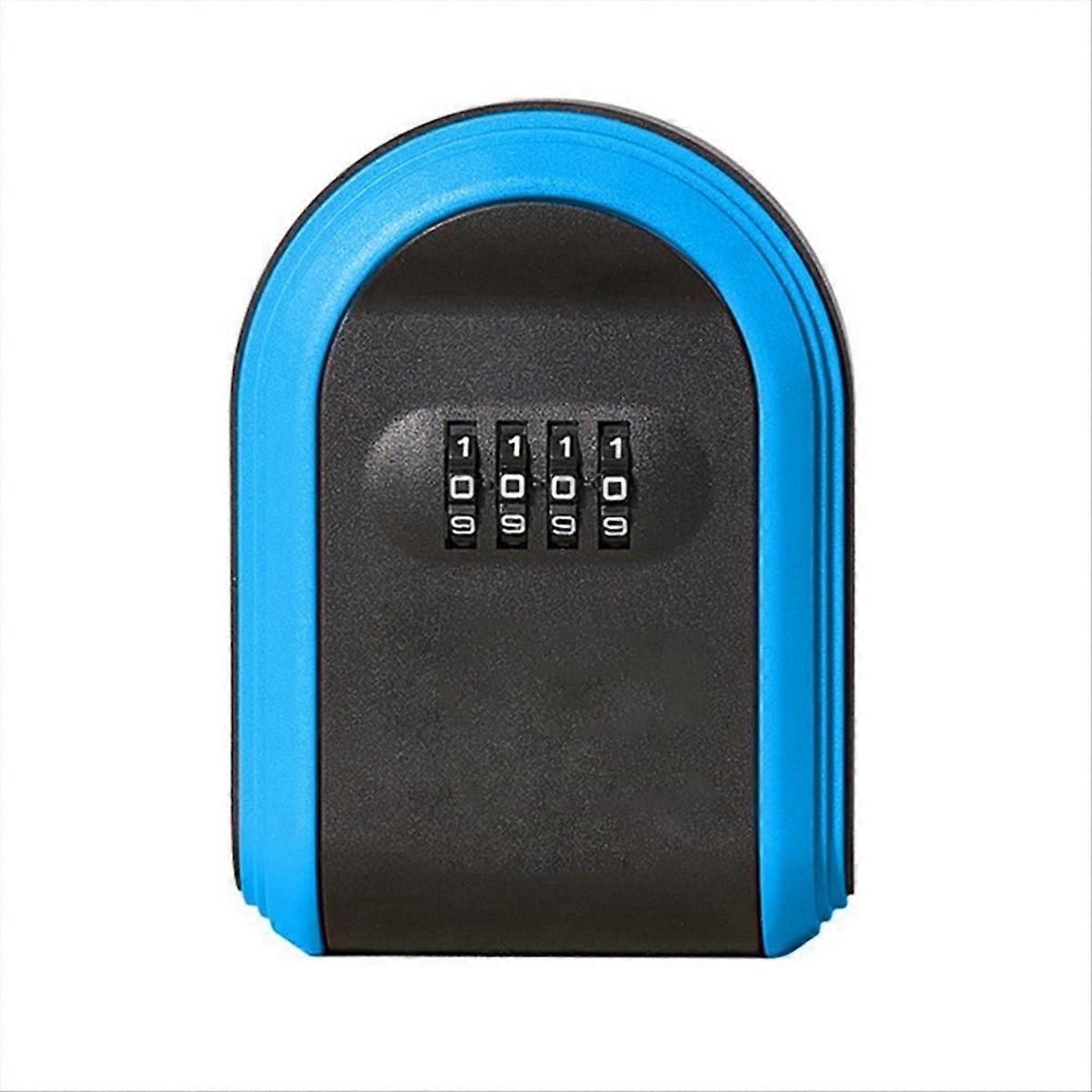 Wasserdichter Schlüsselsafe Mit 4-stelligem Zahlenschloss, Schwarz Und Blau