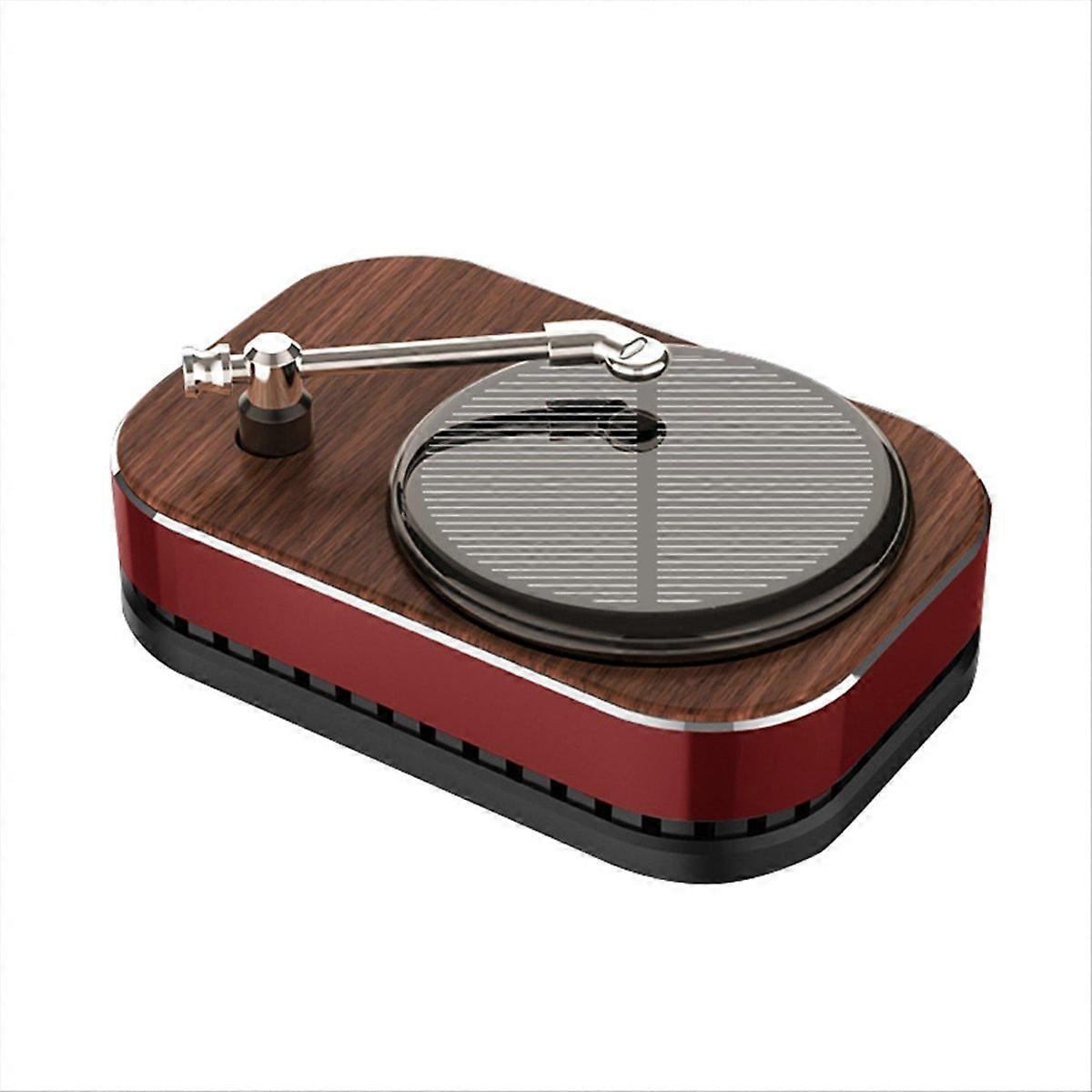 Schallplattenspieler, Aromatherapie-dekorationen, Auto-lufterfrischer, Rotierender Solar-aromatherapie-diffusor, Rote Autoaccessoires