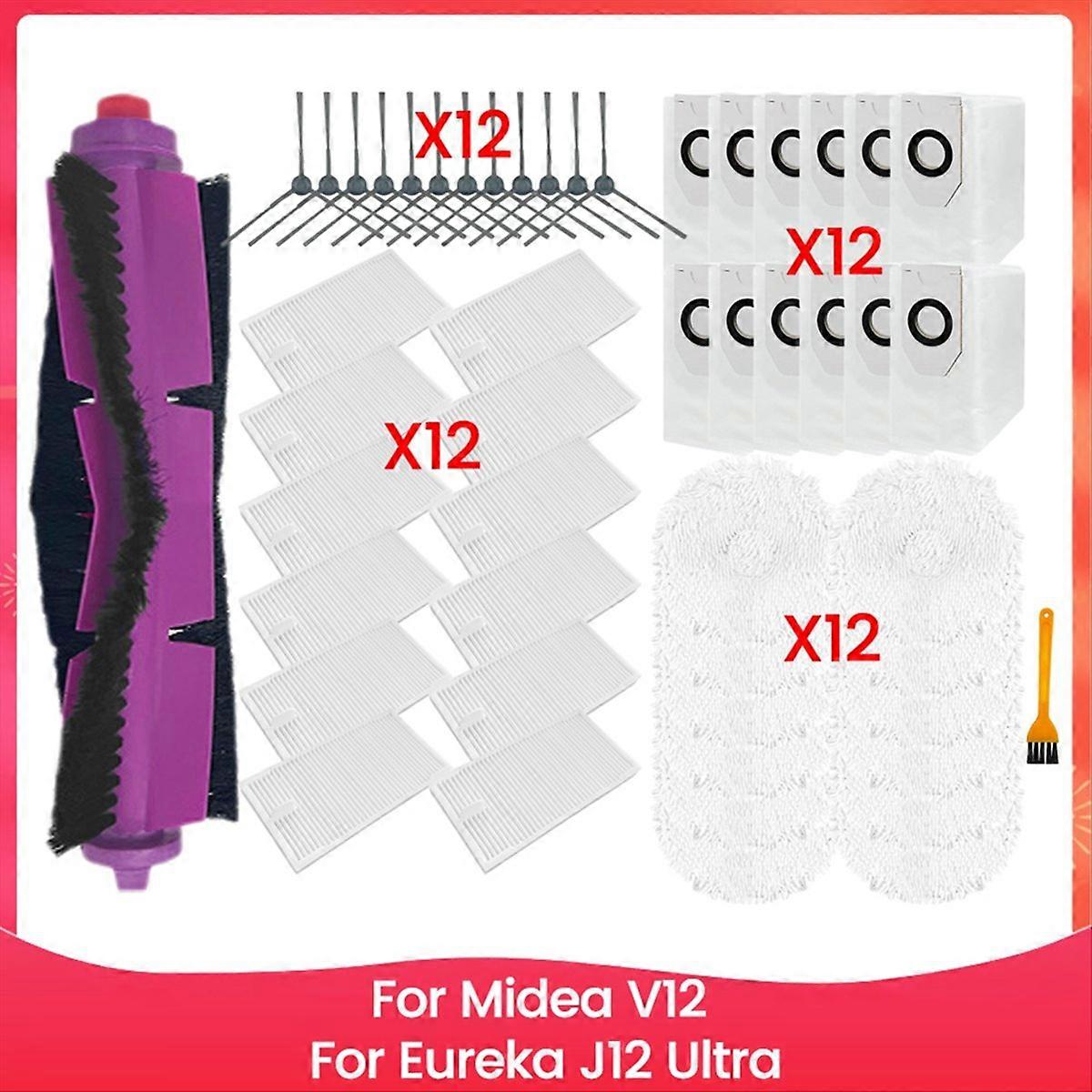 50-teiliges Set Inklusive Hauptbürste, Staubbeutel, Filter Und Wischmopp Für Den Staubsauger Ultra V12/j12. Ersatzteile