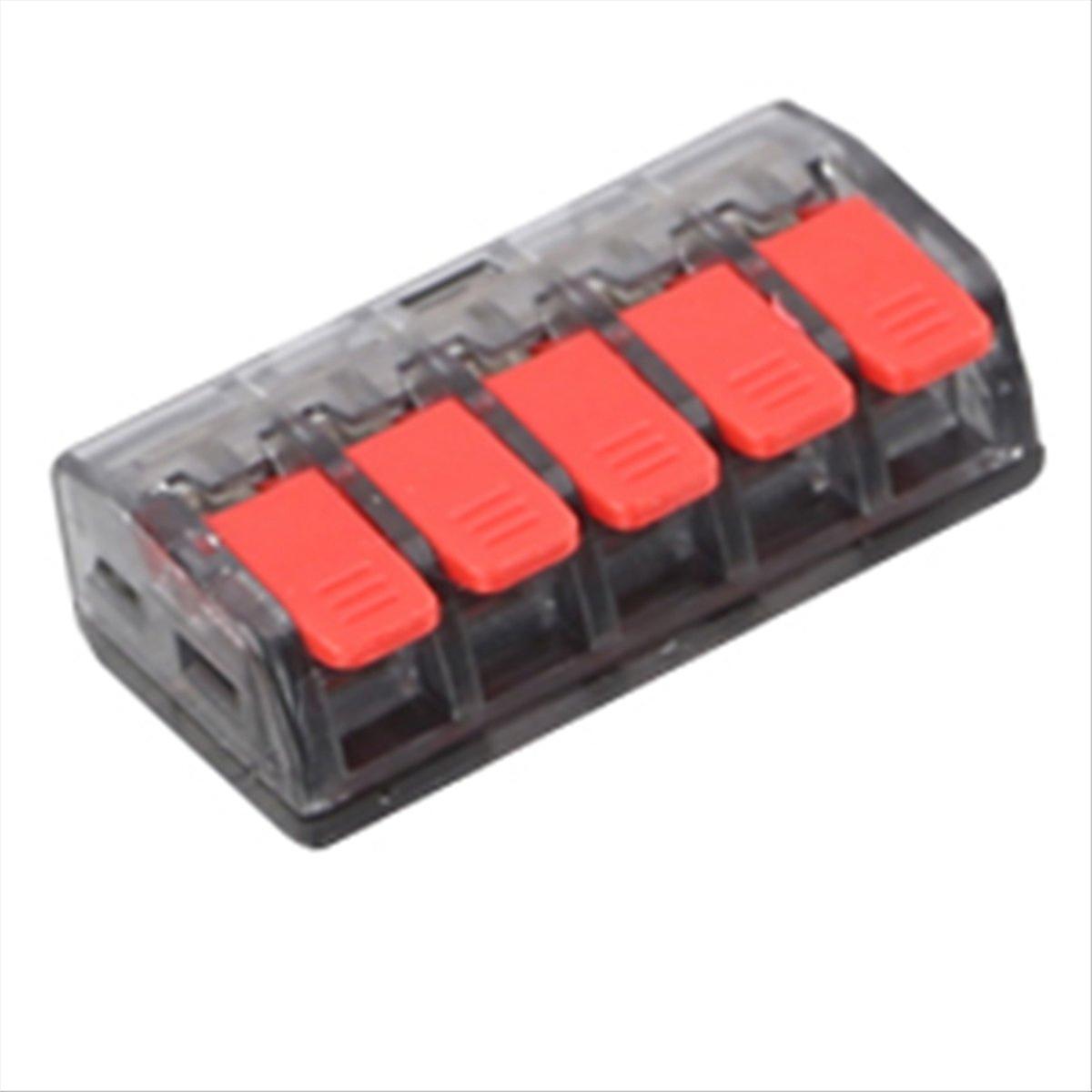 Cmk63 Hebelbetätigte Schnellverbinder Für Elektrische Kabel, Klemmenblock, Haushaltssortiment, 0,08-4 Mm², 32 A, 1 Eingang, 4 Ausgänge