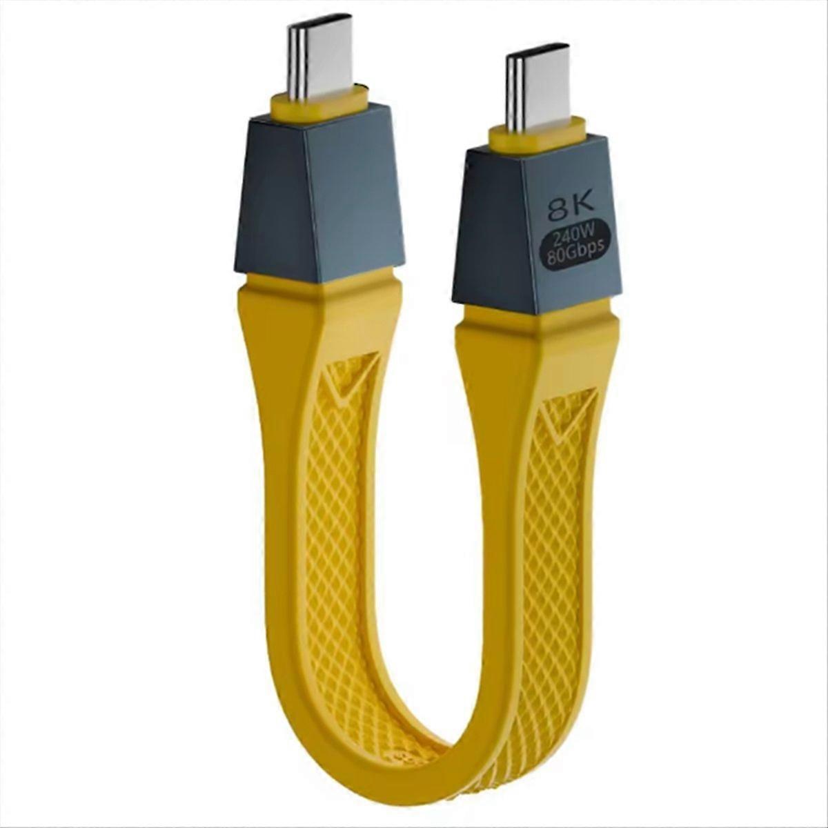 Usb 4.0 80 Gbit/s Gen4 Usb-c Auf Egpu 16k Pd 240 W Unidirektionales 120 Gbit/s Kabel, Kurzes Gelbes Kabel