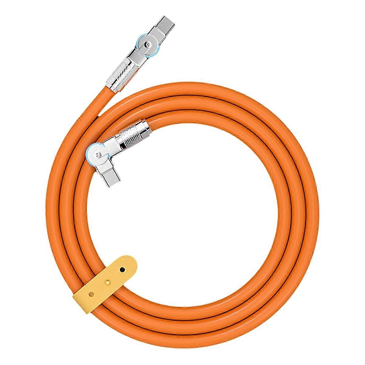 180° Drehbares, Abgewinkeltes Mechanisches Datenkabel, Usb-c Auf Usb-c, Für Tablets Und Laptops, Schnellladen Und Datenübertragung, 1 M