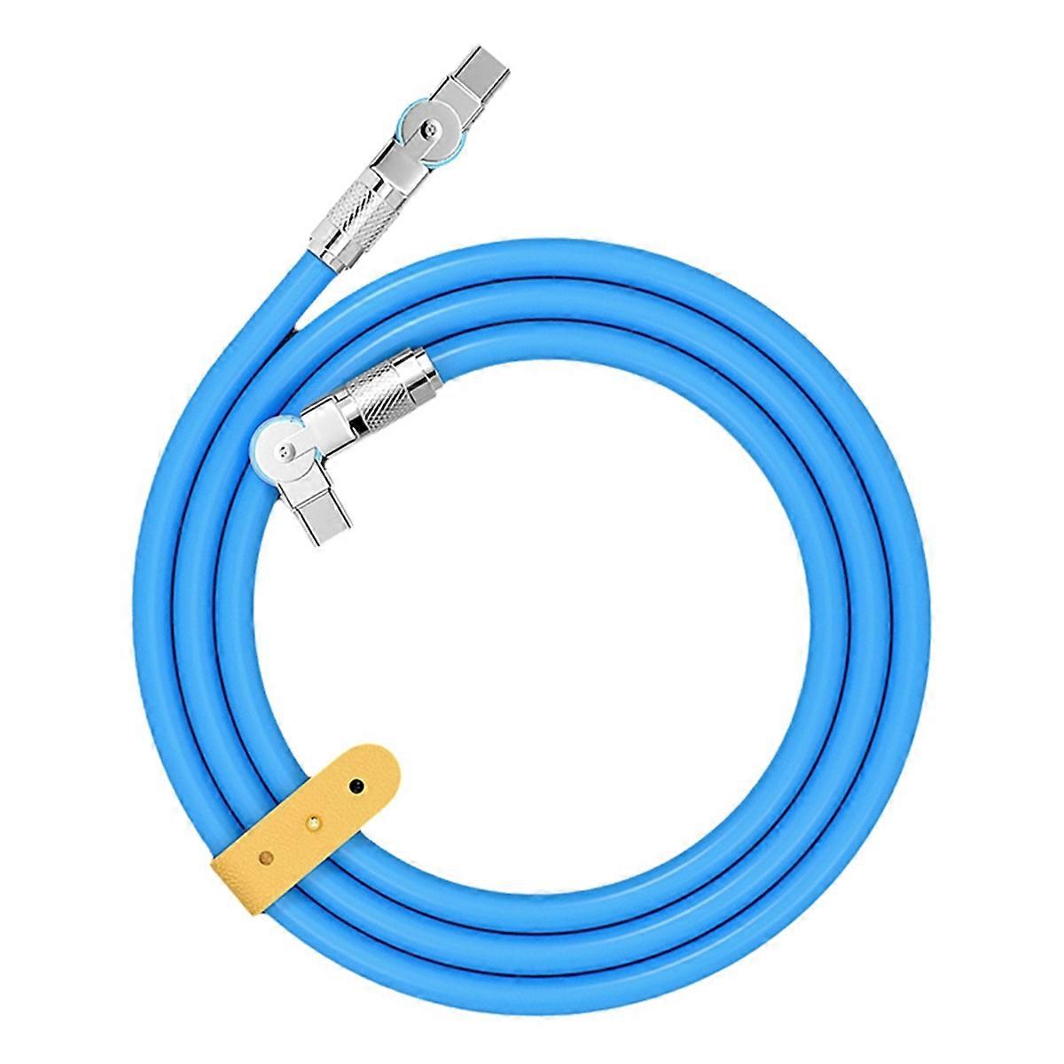 180° Drehbares, Abgewinkeltes Mechanisches Datenkabel, Typ C Auf Typ C, Schnellladen Und Datenübertragung Für Tablets Und Laptops, 1 M