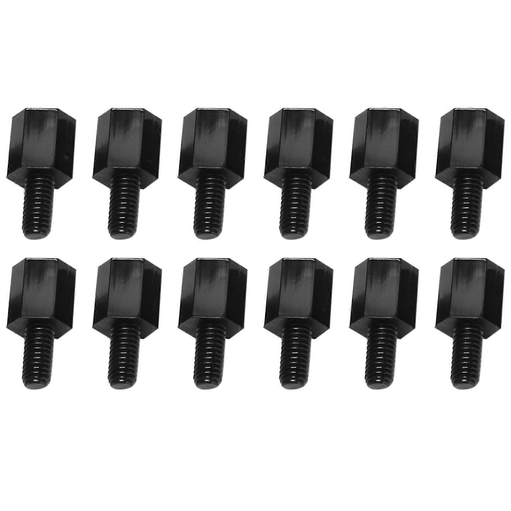 100 Sechskant-abstandshalter Mit Gewinde Für Motherboards, M3-gewinde, 6+6 Mm, Schwarz