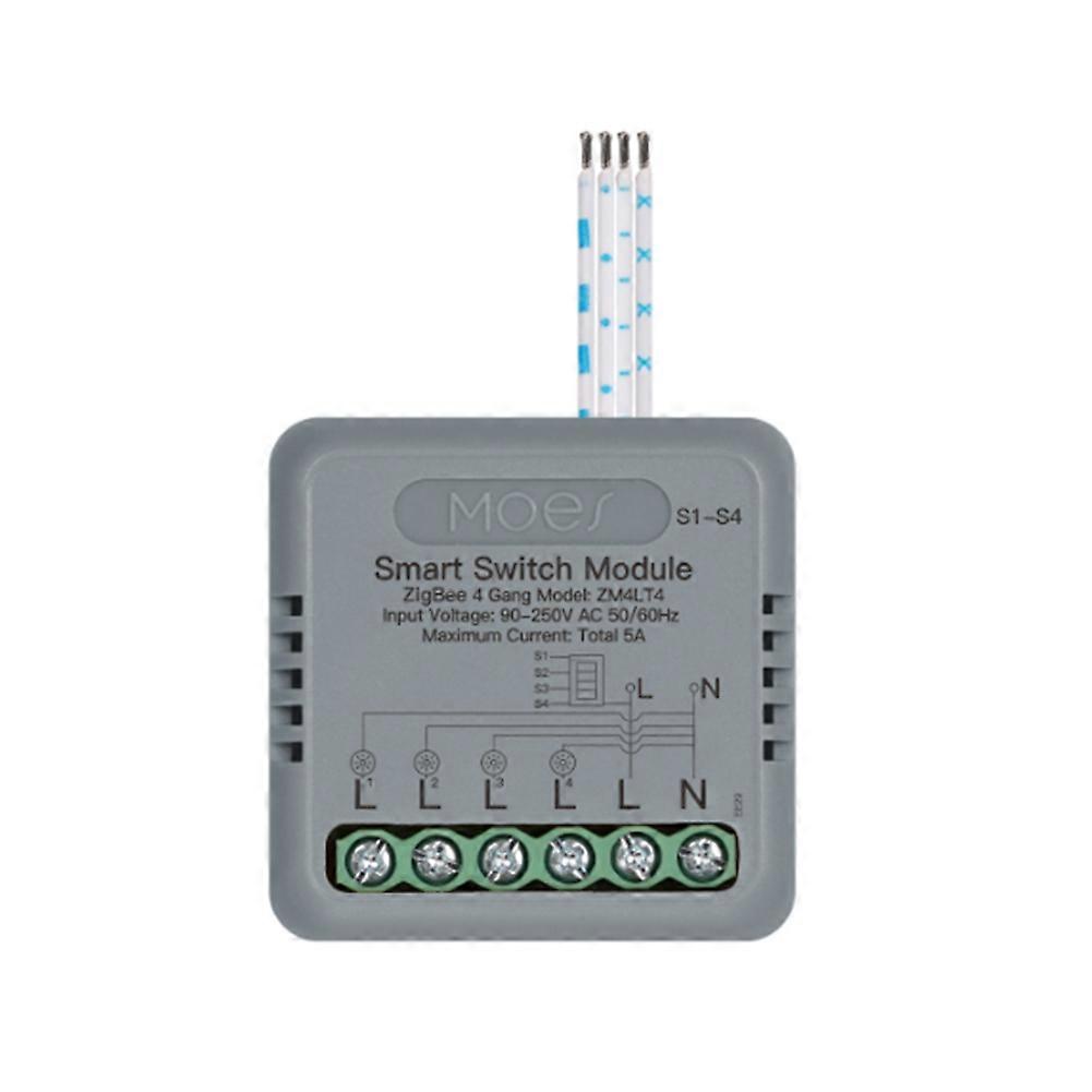 Moes Zigbee Sprachsteuerungsmodul Mit Timer Für Alexa/google Home Und 4 Schaltern