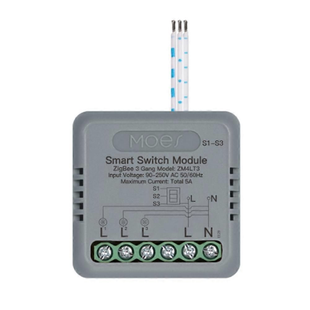 Moes Zigbee Sprachsteuerungsmodul Mit Timer Für Alexa/google Home Und 3 Schaltern