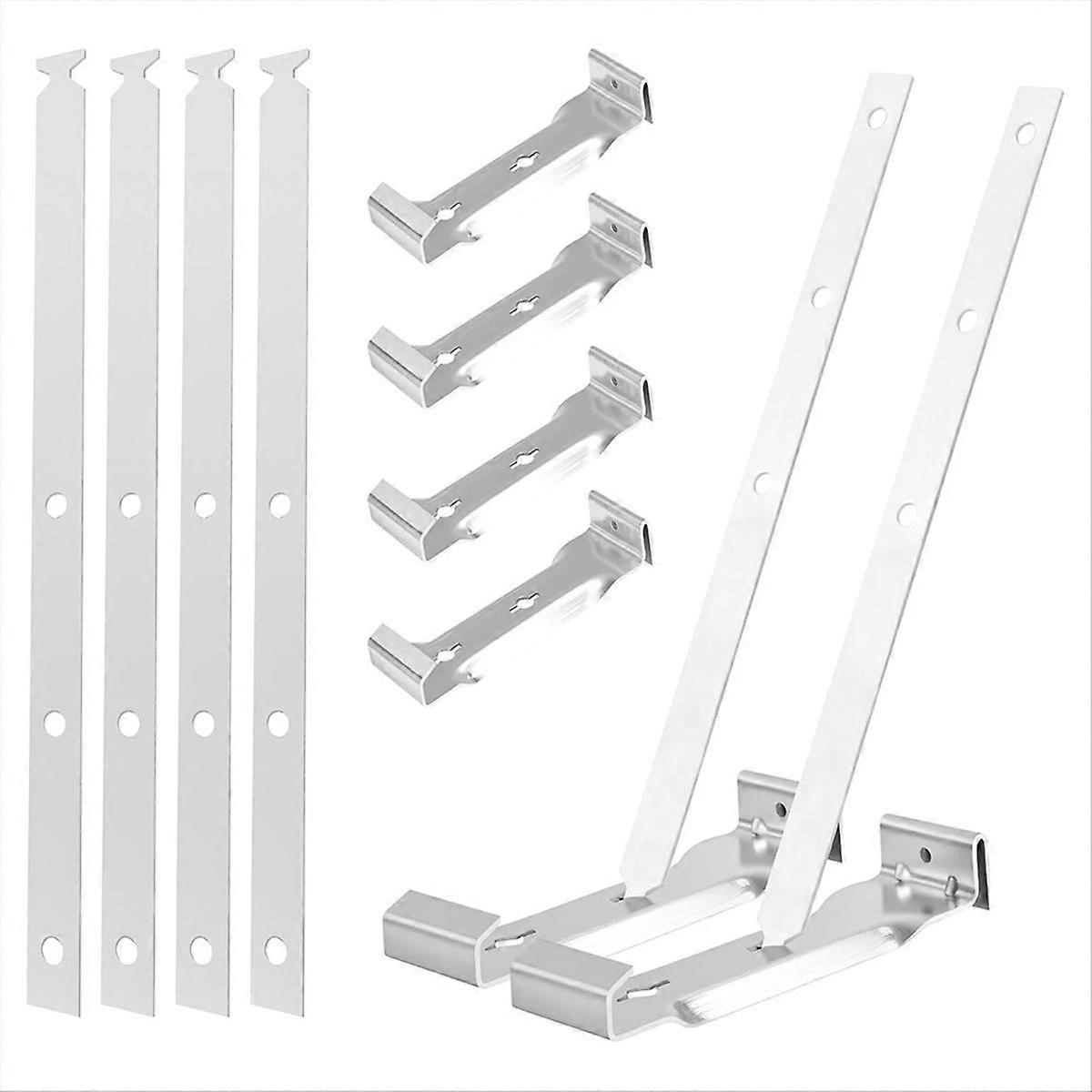 30 Aluminium-dachrinnenhalterungen (12,7 Cm / 5 Zoll) Mit Bändern Zur Traufenfreien Montage Von Aluminium- Und Stahldachrinnen