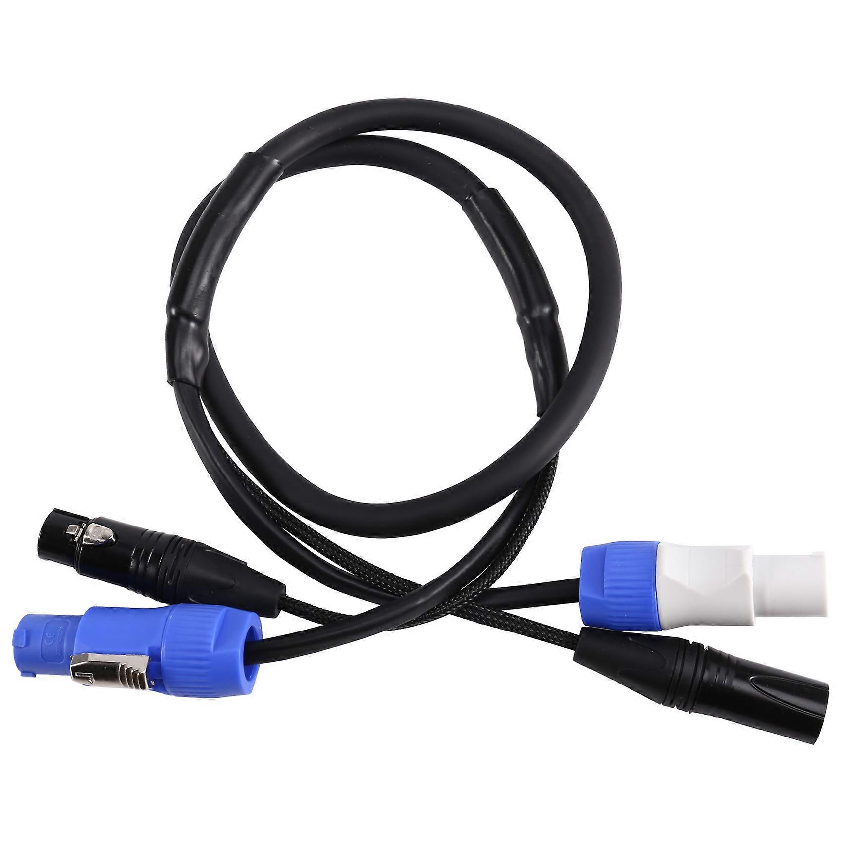 Powercon Combo 1m Xlr Dmx512 Flexibles Stromkabel, 3 X 1,5 Mm Kombi-stromkabel Für Bühnen-movinglights