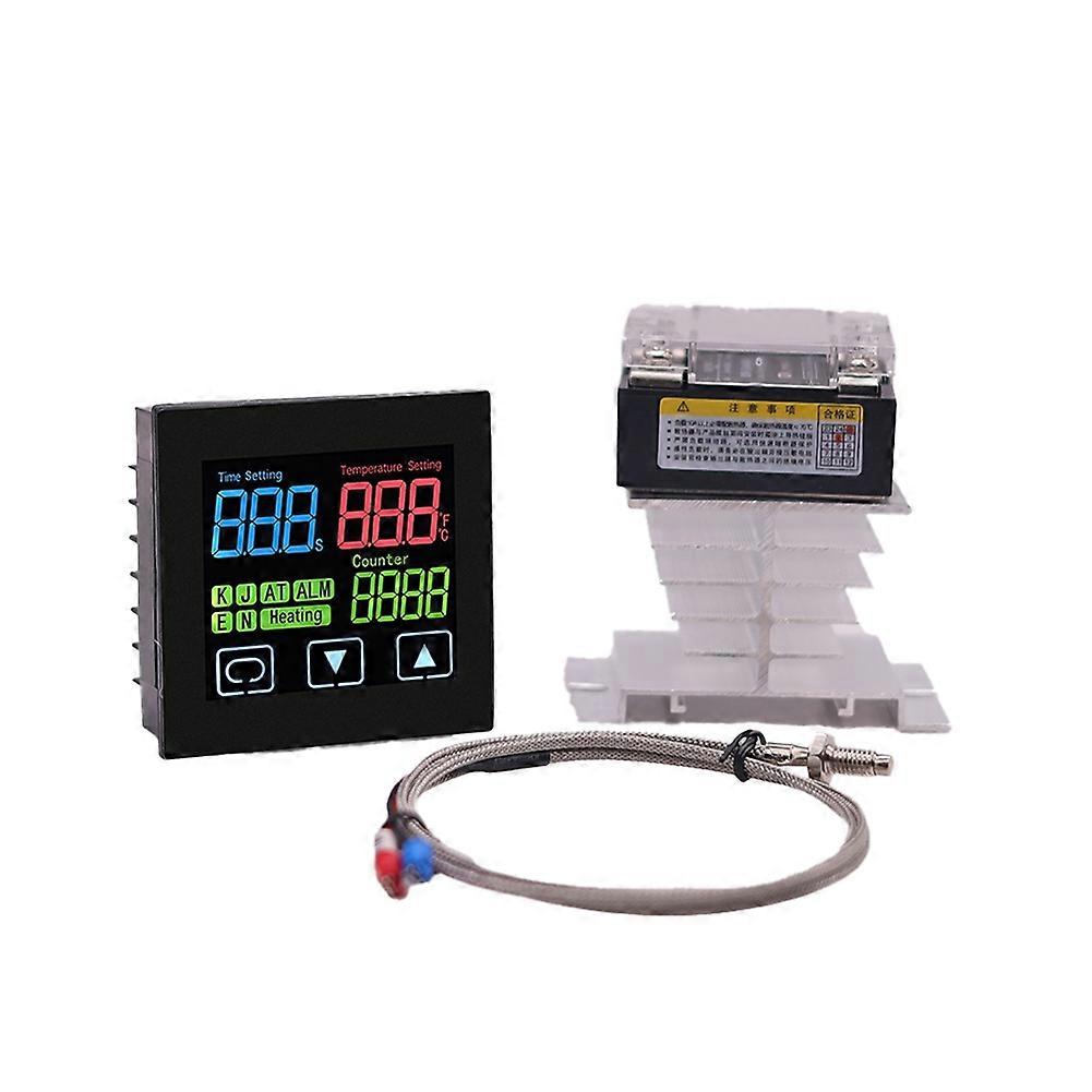 Ssr 40a Wärmepressenthermostat Mit Timer Und Zähler, Pid-temperaturregler