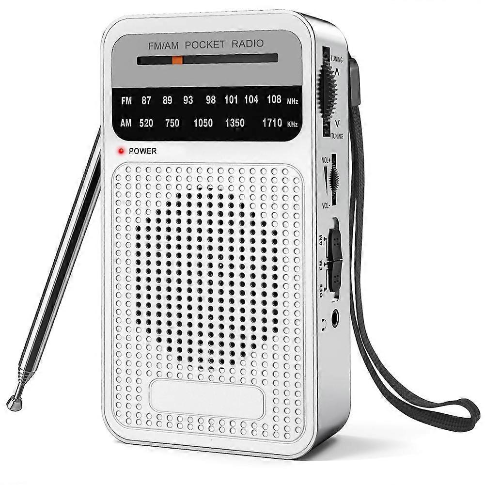 Am/fm-transistor-taschenradio Mit Lautsprecher Und Kopfhöreranschluss, Ideal Für Den Innen- Und Außenbereich (silber).