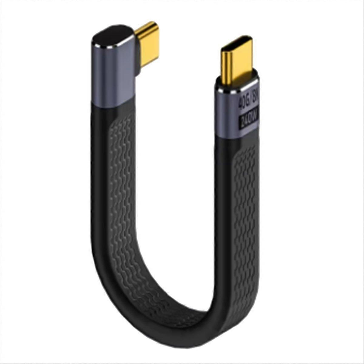 Kurzes, Abgewinkeltes Usb4-kabel, 13,5 Cm, Typ-c, 240 W Pd-schnellladung, 40 Gbit/s