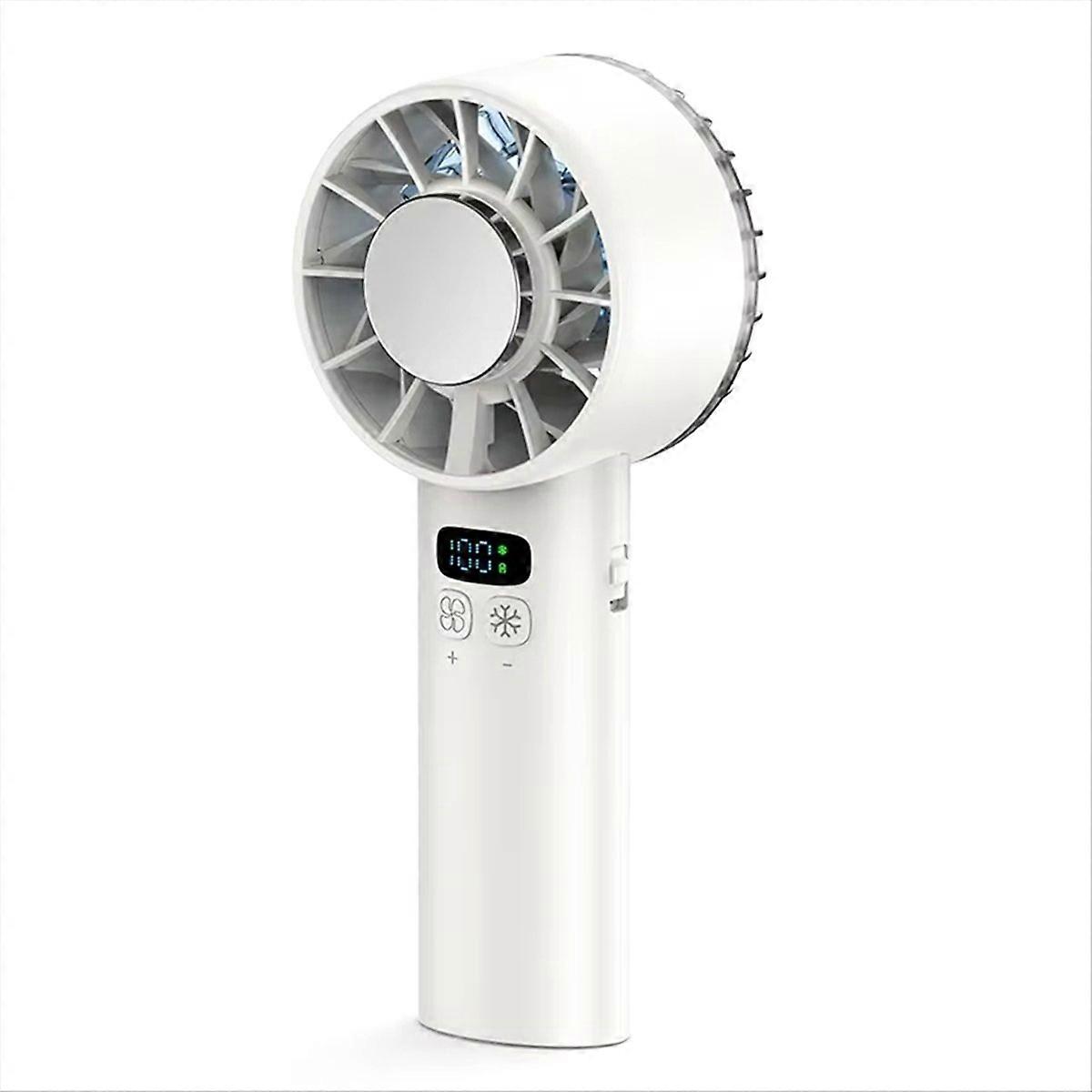 Kühlakku, Hochgeschwindigkeits-lüfter, Usb-wiederaufladbarer Tragbarer Ventilator, Led-digitalanzeige, Ideal Für Reisen Und Outdoor-aktivitäten.