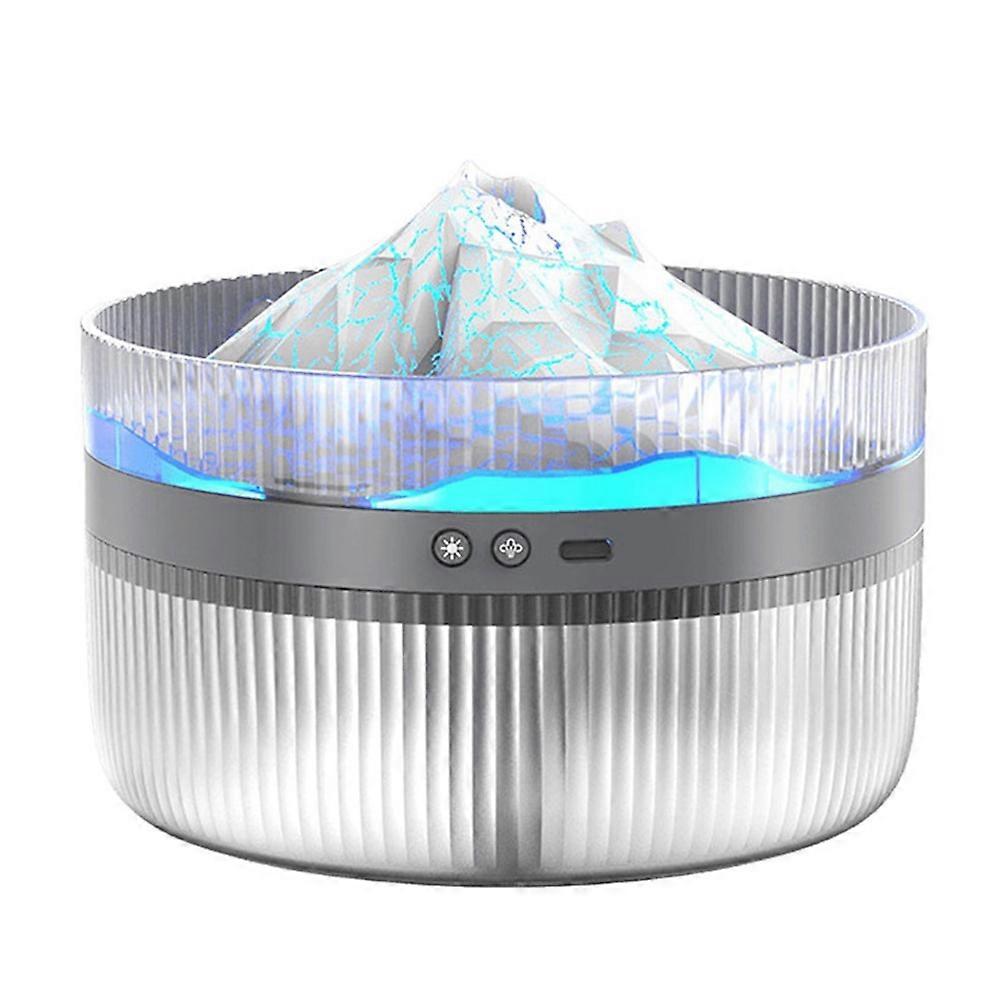Vulkan-aromatherapiegerät, Multifunktionaler Flammen-luftbefeuchter, 2 Liter