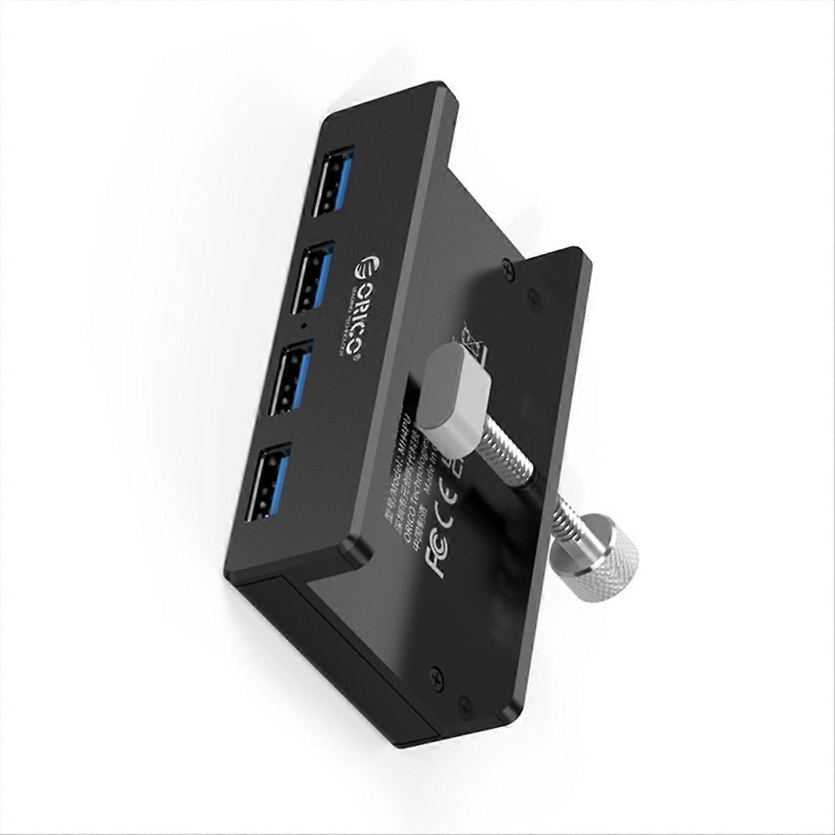 Usb 3.0 5 Gbit/s Hub Mit Netzteil, Montageclip Und 1 Zu 4 Verlängerungssplitter, Multi-dockingstation Für Desktop-pc (zubehör A).